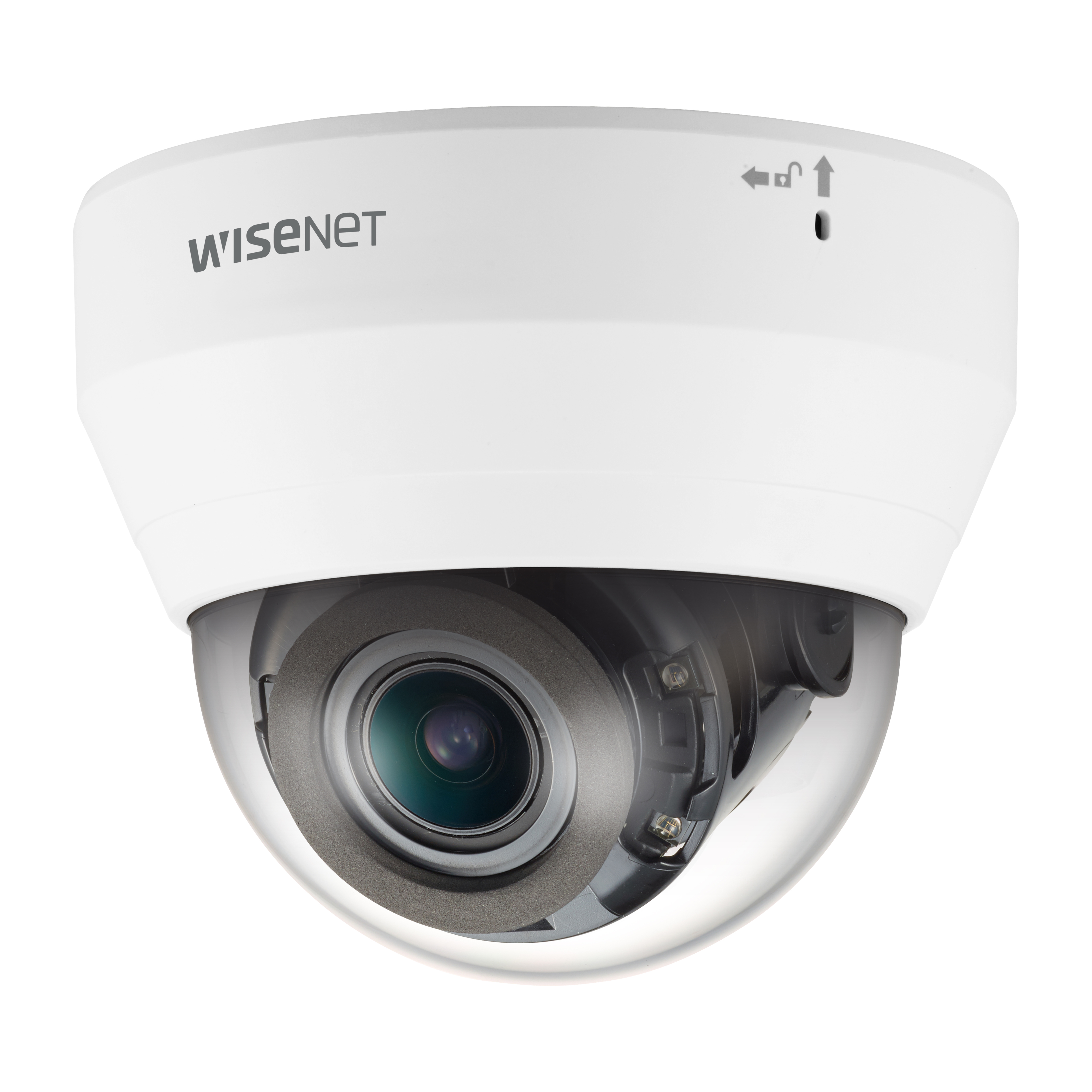Wisenet QND-6082R1 2 Megapixel Indoor Full HD Network Camera - Color - Dome - White - 65.62 ft Infrared Night Vision - H.264, H.265, Motion JPEG, H.264M, H.265M, H.264H, H.265H - 1920 x 1080 - 3.20 mm- 10 mm Varifocal Lens - 3.1x Optical - 30 fps - CMOS - Wall Mount, In-ceiling, Flush Mount, Hanging Mount