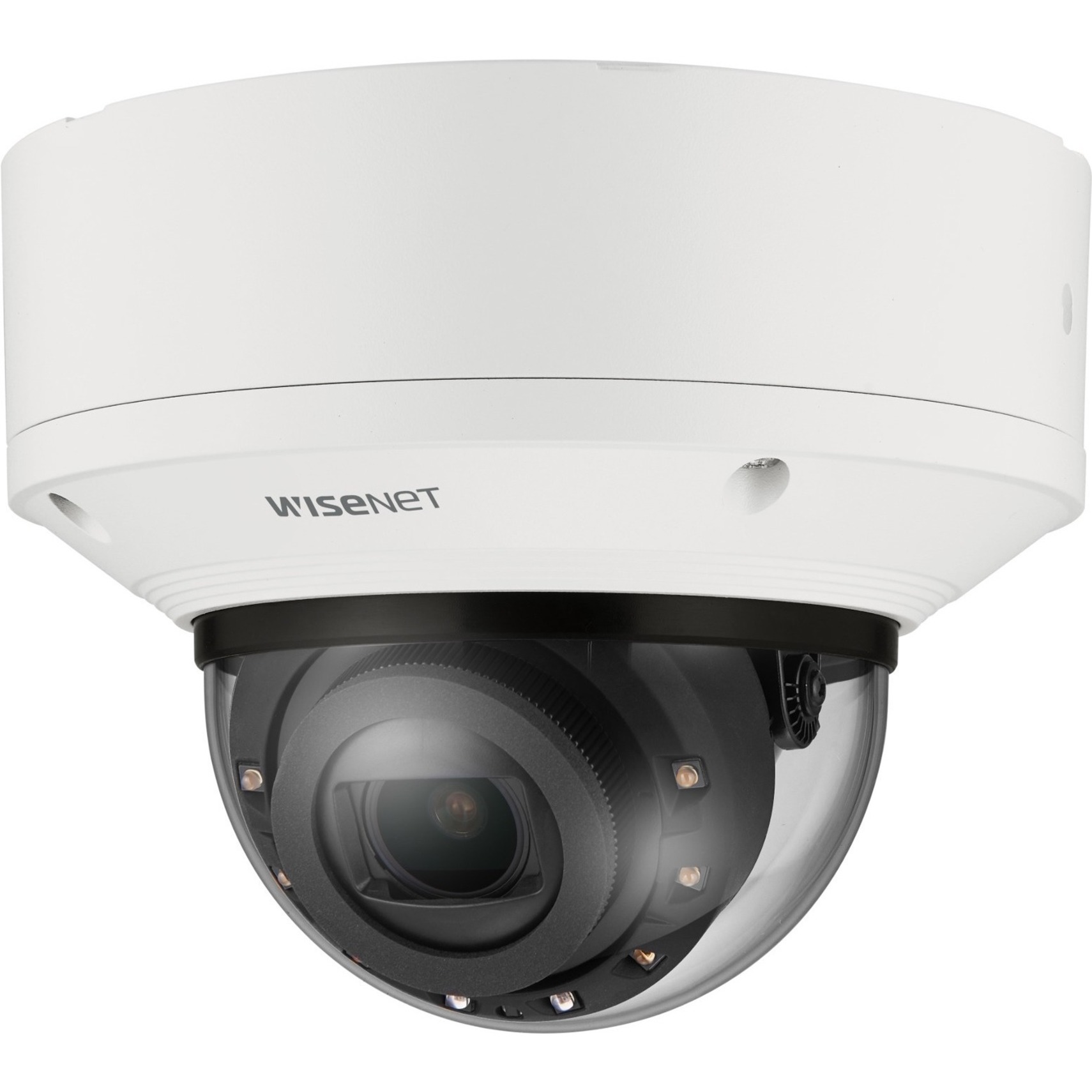 Wisenet XND-9083RV 4K Network Camera - Color - Dome - White - 164.04 ft Infrared Night Vision - H.265, H.264, Motion JPEG, H.265M, H.265H, H.264M, H.264H - 3840 x 2160 - 4.40 mm- 9.30 mm Varifocal Lens - 2.1x Optical - 30 fps - CMOS - Hanging Mount - IK10 - IP52
