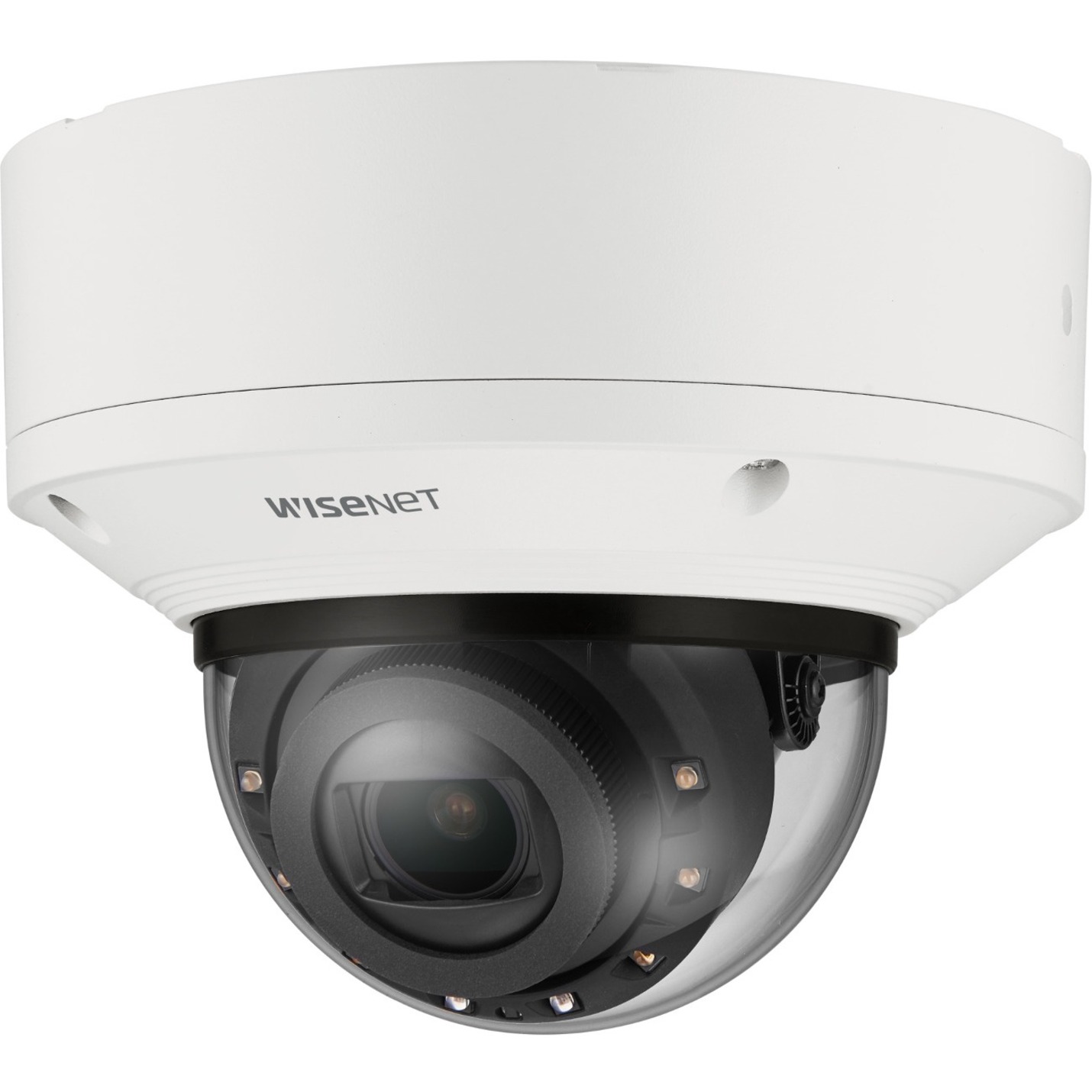 Wisenet XND-C6083RV 2 Megapixel Full HD Network Camera - Dome - White - 131.23 ft Infrared Night Vision - H.265, H.264, Motion JPEG, H.265M, H.265H, H.264M, H.264H - 1920 x 1080 - 2.80 mm- 12 mm Varifocal Lens - 4.3x Optical - 60 fps - CMOS - Hanging Mount - IK08 - IP52