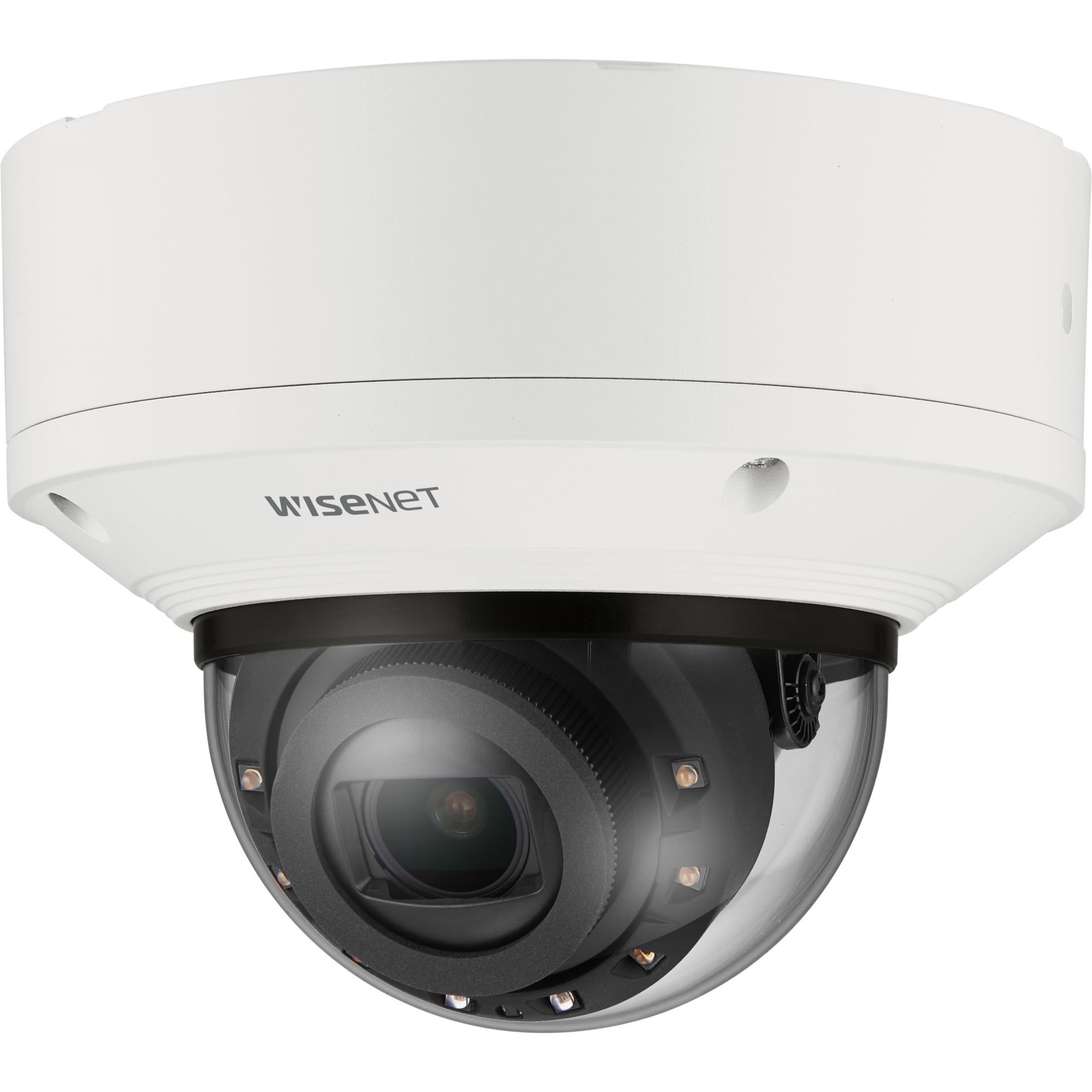 Wisenet XND-6083RV 2 Megapixel Full HD Network Camera - Color - Dome - White - 164.04 ft Infrared Night Vision - H.265, H.264, Motion JPEG, H.265M, H.265H, H.264M, H.264H - 1920 x 1080 - 2.80 mm- 12 mm Varifocal Lens - 4.3x Optical - 120 fps - CMOS - IK10 - IP52