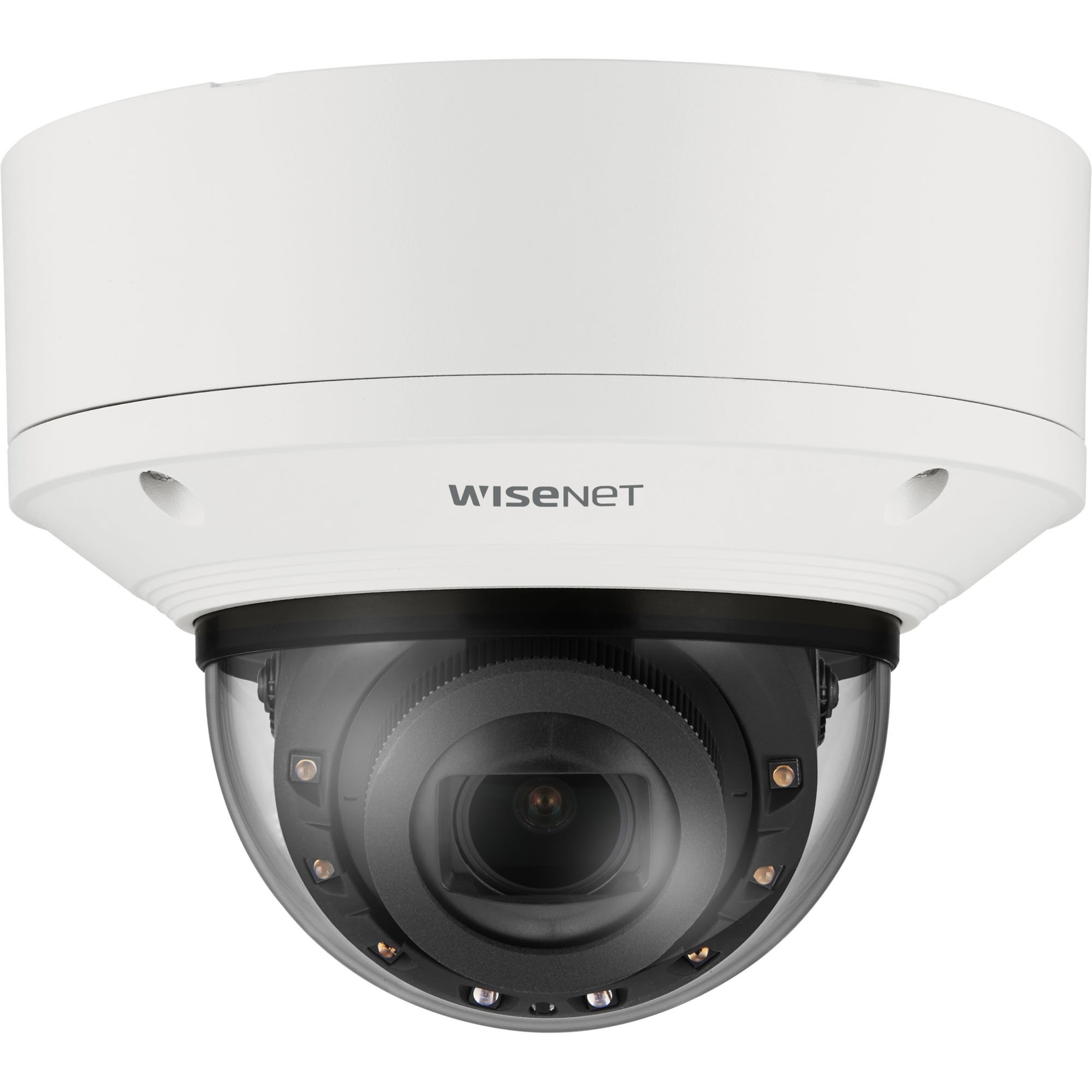 Wisenet XND-6083RV 2 Megapixel Full HD Network Camera - Color - Dome - White - 164.04 ft Infrared Night Vision - H.265, H.264, Motion JPEG, H.265M, H.265H, H.264M, H.264H - 1920 x 1080 - 2.80 mm- 12 mm Varifocal Lens - 4.3x Optical - 120 fps - CMOS - IK10 - IP52