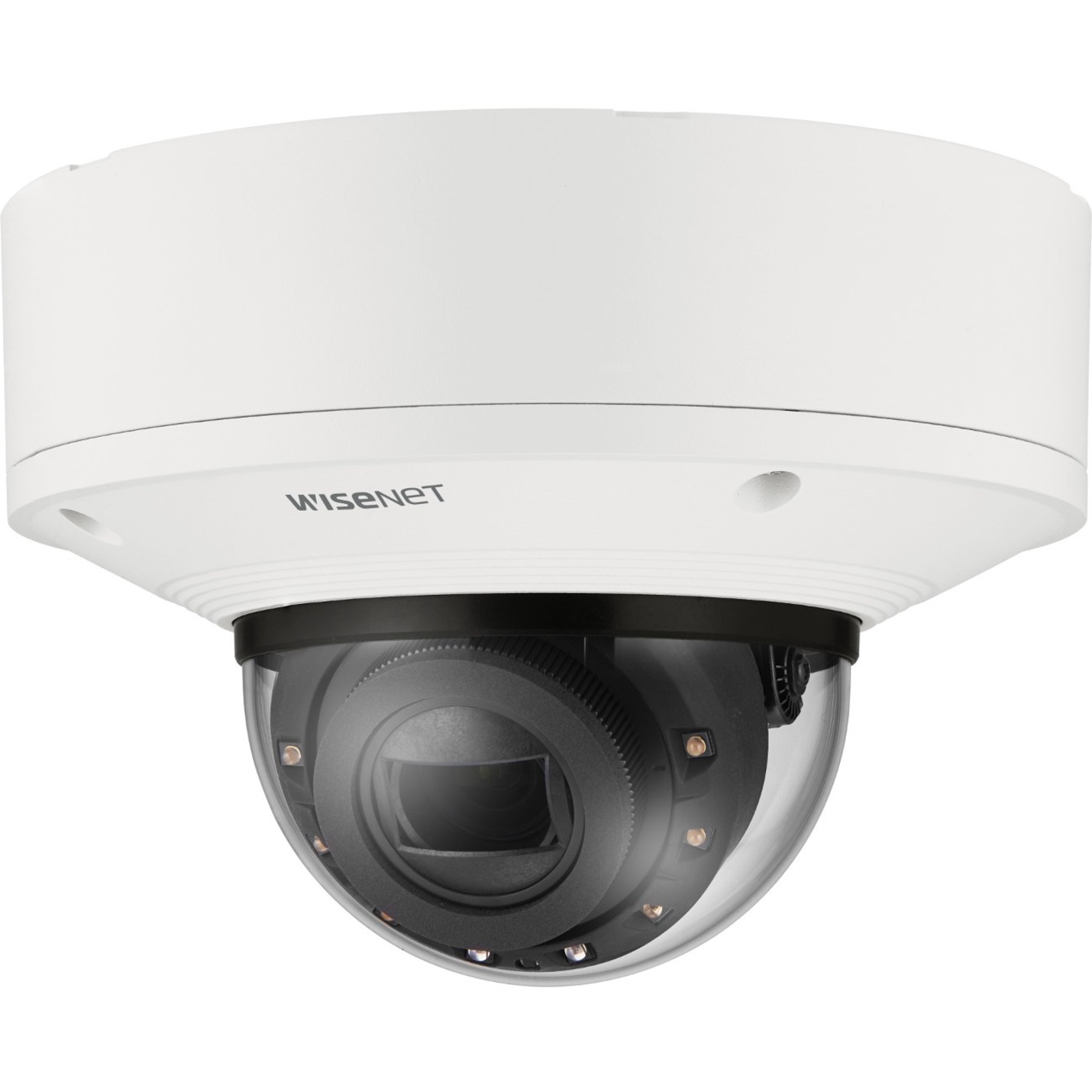 Wisenet XNV-6083R 2 Megapixel Full HD Network Camera - Color - Dome - White - 164.04 ft Infrared Night Vision - H.265, H.264, Motion JPEG, H.265M, H.265H, H.264M, H.264H - 1920 x 1080 - 2.80 mm- 12 mm Varifocal Lens - 4.3x Optical - 120 fps - CMOS - Hanging Mount - IK10+ - IP66, IP67, IP6K9K