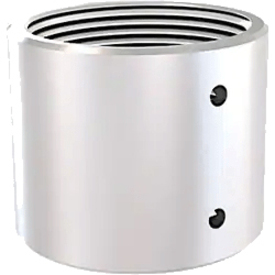 Hanwha SBP-HCFW Mounting Coupler for Pipe - White - 500 lb Load Capacity - Steel