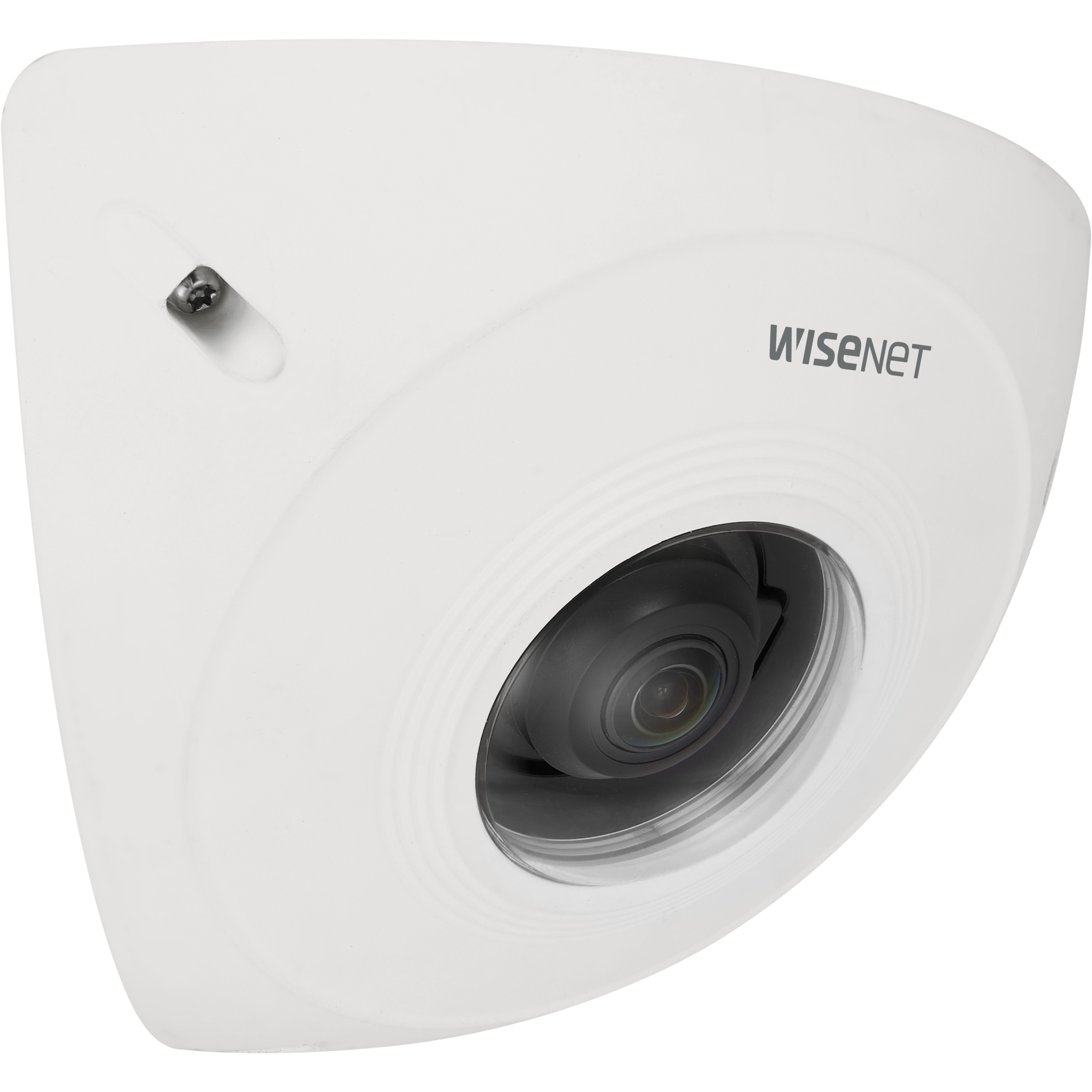 Wisenet TNV-8011C 5 Megapixel Network Camera - Color - White - H.265, H.264, H.265M, H.265B, H.265H, H.264M, H.264B, H.264H, MJPEG - 2592 x 1944 - 2.30 mm Fixed Lens - 30 fps - CMOS - Corner Mount - IK10 - IP66, IP6K9K - Vandal Resistant