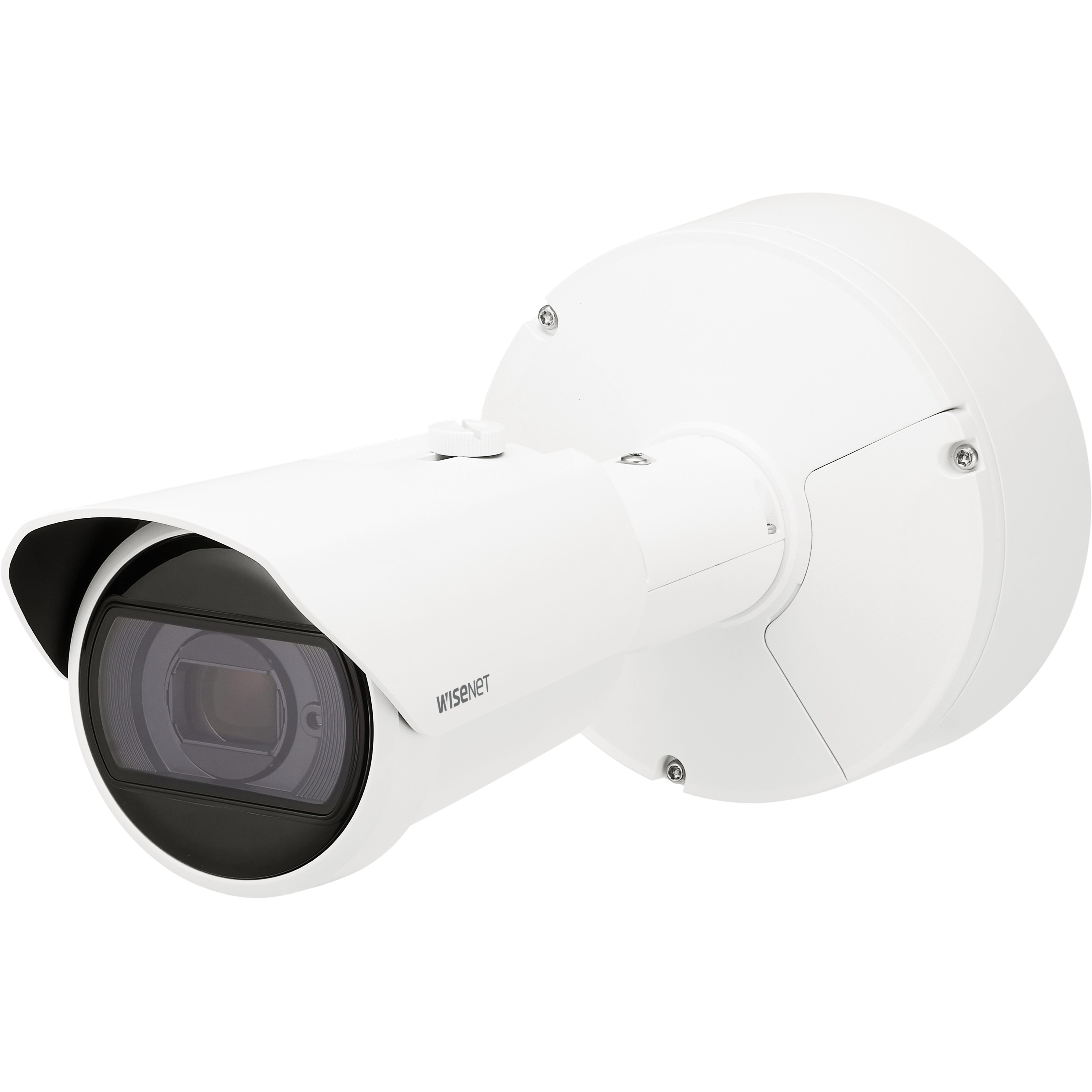Wisenet XNO-6123R 2 Megapixel Outdoor Full HD Network Camera - Color - Bullet - White - 295.28 ft Infrared Night Vision - H.264, H.265, MJPEG - 1920 x 1080 - 5.20 mm- 62.40 mm Zoom Lens - 12x Optical - 120 fps - CMOS - Backbox Mount, Gang Box Mount, Conduit Mount - IK10 - IP66, IP67