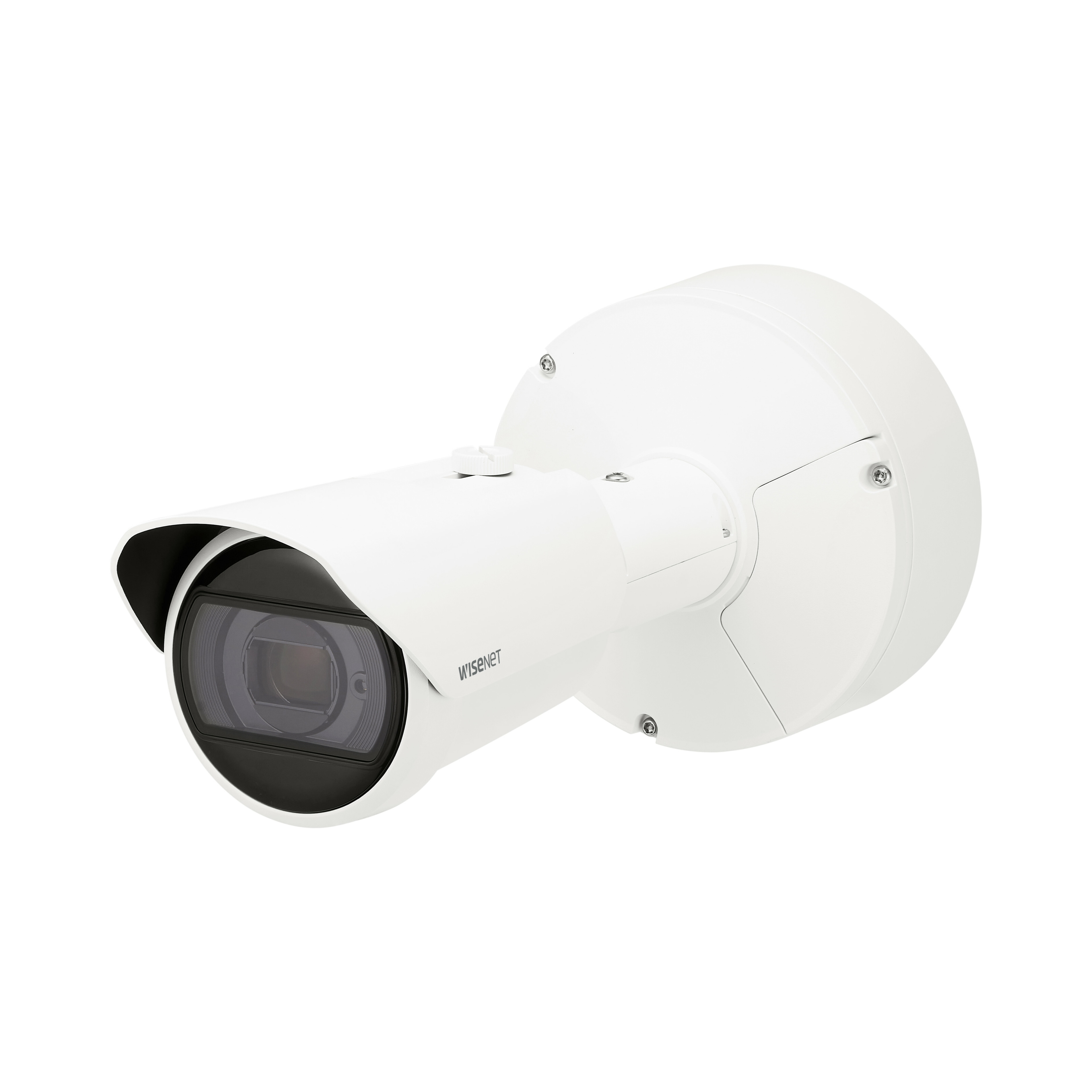 Wisenet XNO-6123R 2 Megapixel Outdoor Full HD Network Camera - Color - Bullet - White - 295.28 ft Infrared Night Vision - H.264, H.265, MJPEG - 1920 x 1080 - 5.20 mm- 62.40 mm Zoom Lens - 12x Optical - 120 fps - CMOS - Backbox Mount, Gang Box Mount, Conduit Mount - IK10 - IP66, IP67