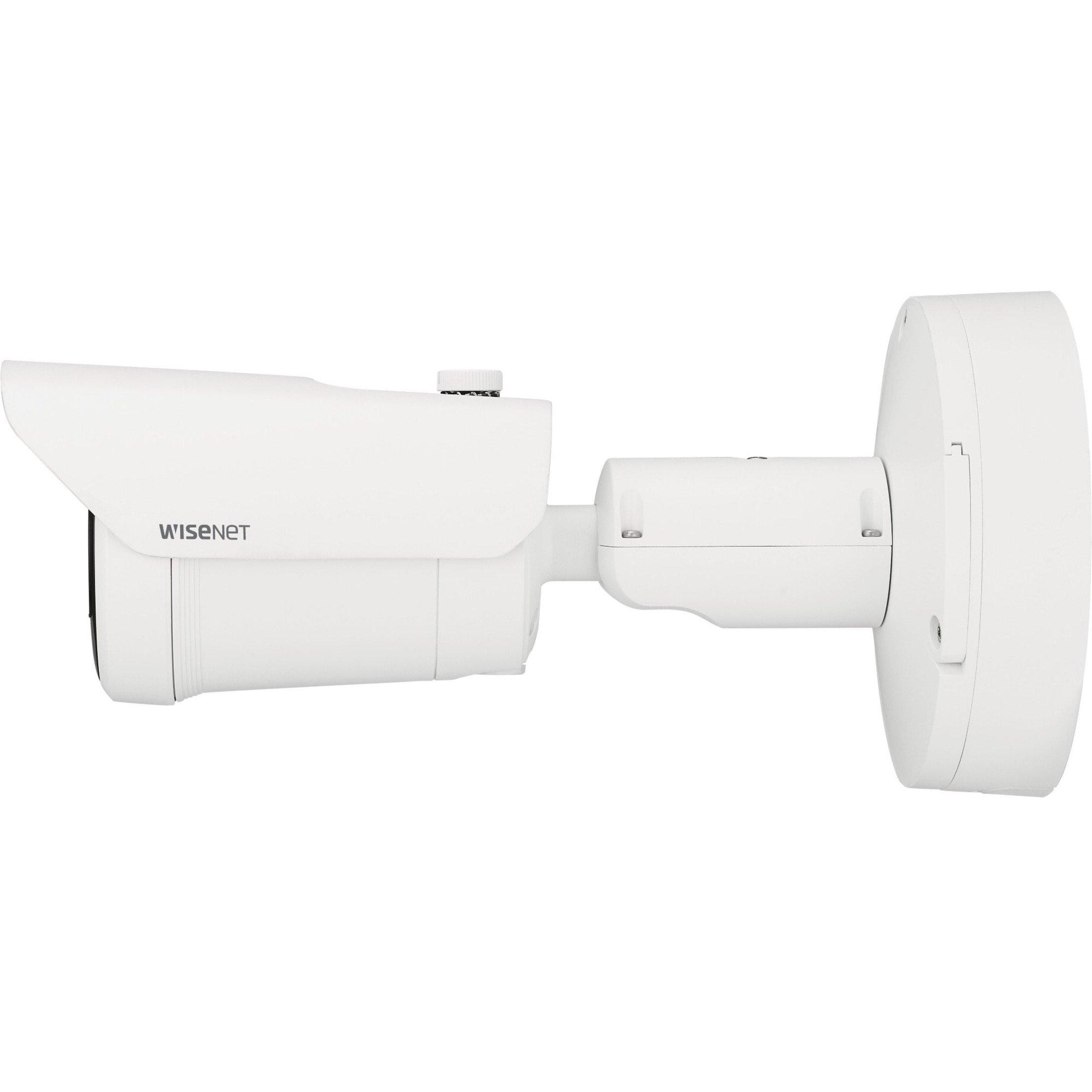 Wisenet XNO-C7083R 4 Megapixel Network Camera - Color - Bullet - White - 131.23 ft Infrared Night Vision - H.265, H.264, Motion JPEG, H.265M, H.265H, H.264M, H.264H - 2592 x 1520 - 2.80 mm- 10 mm Varifocal Lens - 3.6x Optical - 60 fps - CMOS - IK10 - IP66, IP67