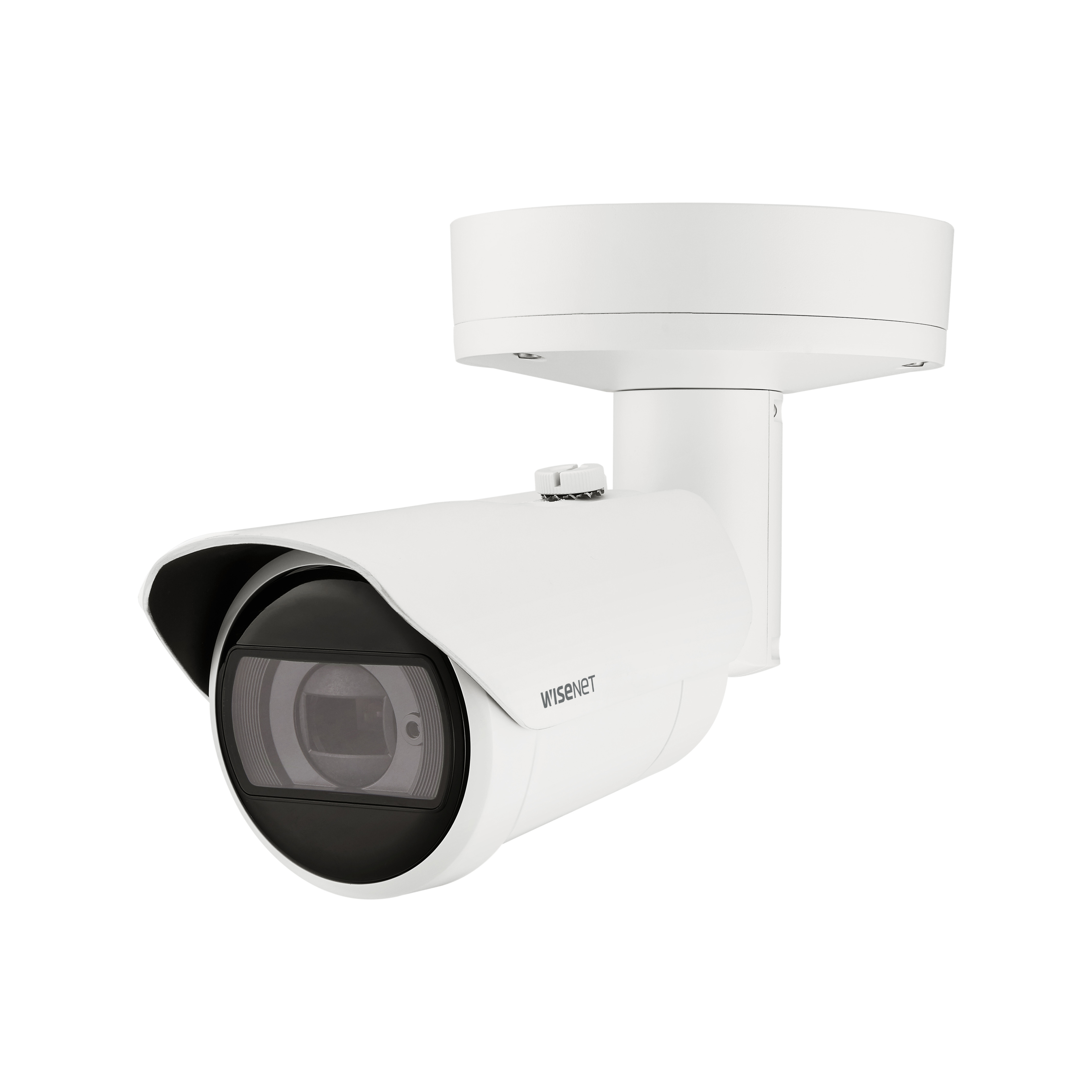 Wisenet XNO-C7083R 4 Megapixel Network Camera - Color - Bullet - White - 131.23 ft Infrared Night Vision - H.265, H.264, Motion JPEG, H.265M, H.265H, H.264M, H.264H - 2592 x 1520 - 2.80 mm- 10 mm Varifocal Lens - 3.6x Optical - 60 fps - CMOS - IK10 - IP66, IP67