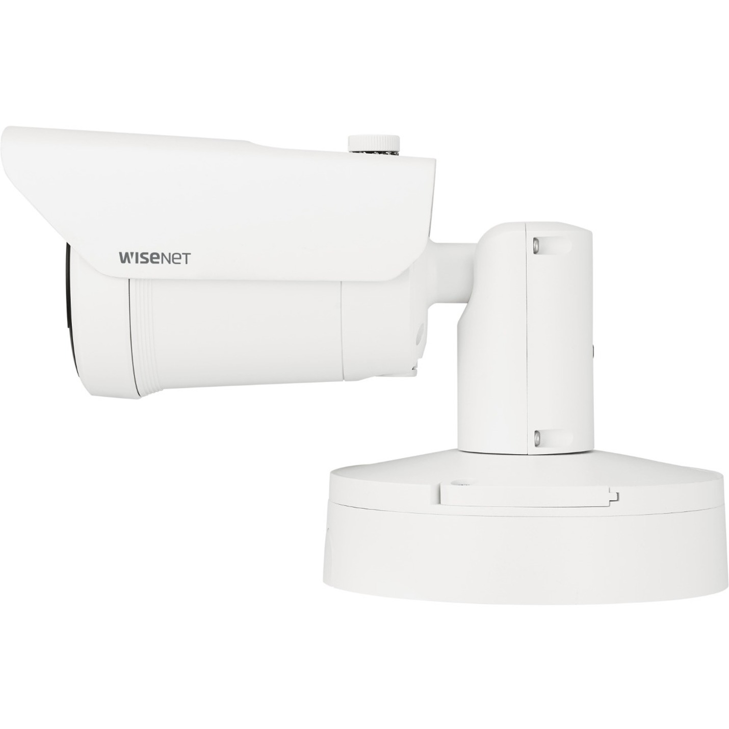 Wisenet XNO-C8083R 6 Megapixel Network Camera - Color - Bullet - White - 131.23 ft Infrared Night Vision - H.265, H.264, Motion JPEG, H.265M, H.265H, H.264M, H.264H - 3328 x 1872 - 4.40 mm- 9.30 mm Varifocal Lens - 2.1x Optical - 30 fps - CMOS - IK10 - IP66, IP67