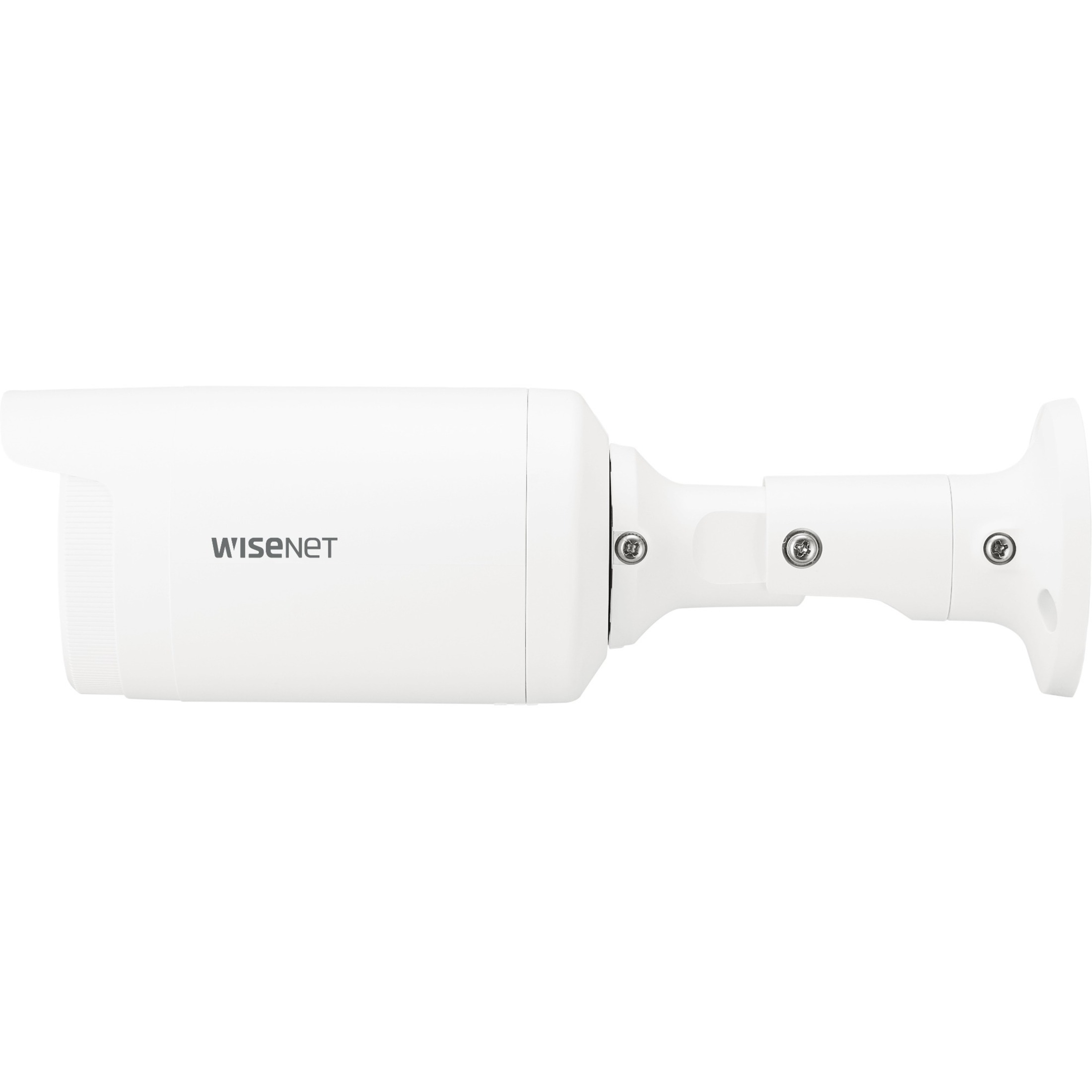 Wisenet ANO-L6012R 2 Megapixel Full HD Network Camera - Color - Bullet - White - 98.43 ft Infrared Night Vision - H.265M, H.265H, H.265, H.264, H.264M, H.264H, MJPEG - 1920 x 1080 - 2.80 mm Fixed Lens - 30 fps - CMOS - Corner Mount, Backbox Mount - IP66