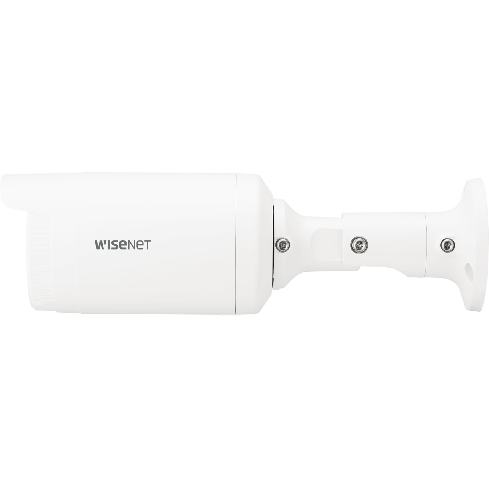 Wisenet ANO-L6022R 2 Megapixel Full HD Network Camera - Color - Bullet - White - 98.43 ft Infrared Night Vision - H.264, H.265, MJPEG, H.265M, H.265H, H.264M, H.264H - 1920 x 1080 - 4 mm Fixed Lens - 30 fps - CMOS - Corner Mount, Backbox Mount - IP66