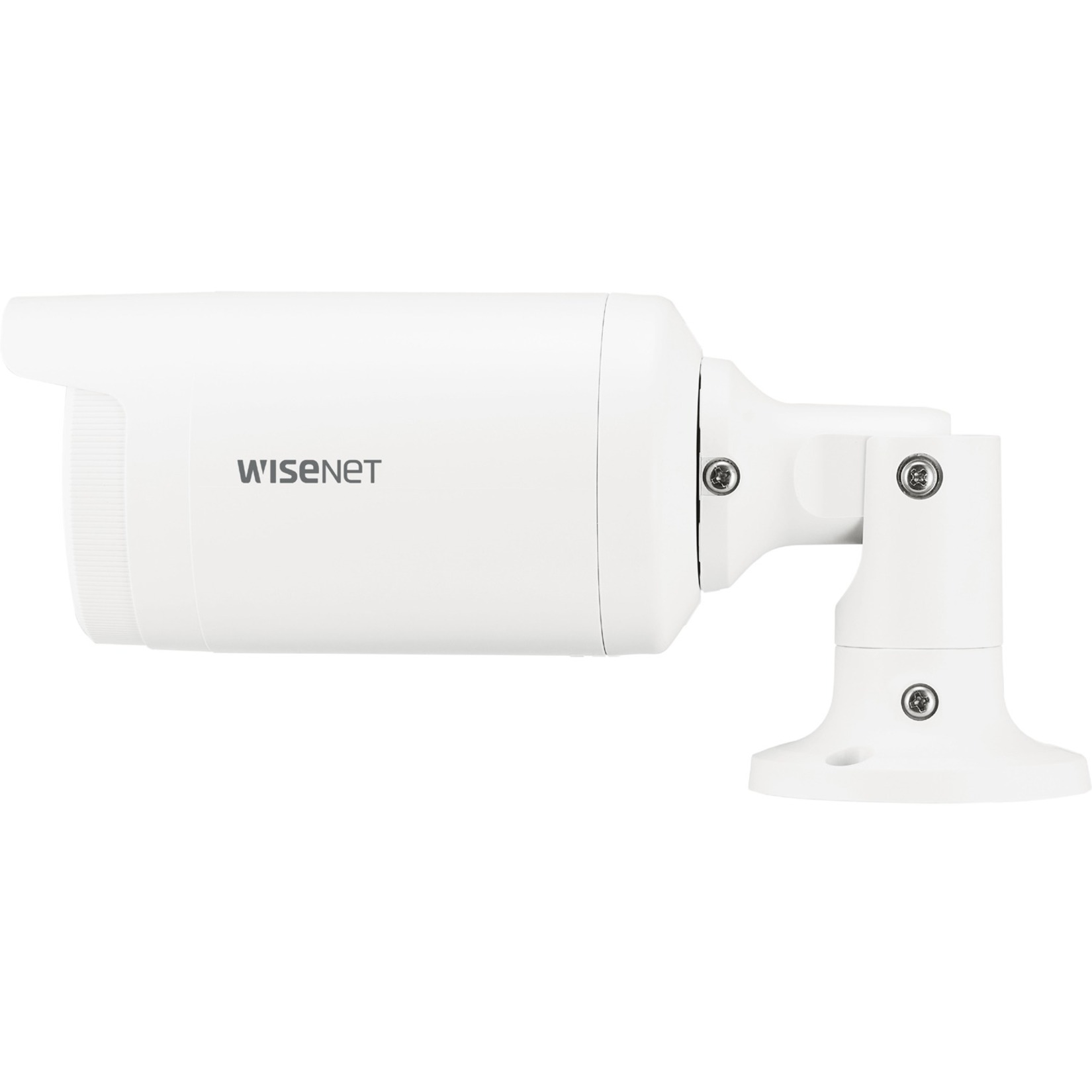 Wisenet ANO-L7022R 4 Megapixel Network Camera - Color - Bullet - White - 82.02 ft Infrared Night Vision - H.264, H.265, MJPEG, H.265M, H.265H, H.264M, H.264H - 2560 x 1440 - 4 mm Fixed Lens - 30 fps - CMOS - Corner Mount, Backbox Mount - IP66