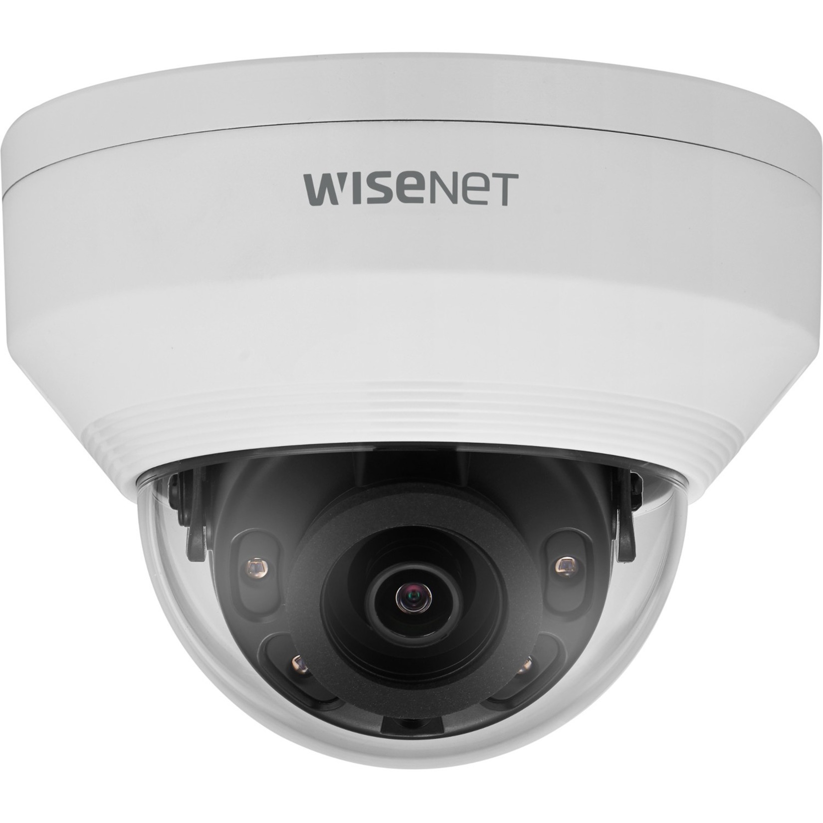 Wisenet ANV-L6012R 2 Megapixel Outdoor Full HD Network Camera - Color - Dome - White - 98.43 ft Infrared Night Vision - H.264, H.265, MJPEG, H.265M, H.265H, H.264M, H.264H - 1920 x 1080 - 2.80 mm Fixed Lens - 30 fps - CMOS - Corner Mount, Backbox Mount, Hanging Mount, In-ceiling, Flush Mount, Wall Mount, Pendant Mount, Parapet Mount, Pole Mount - IK10 - IP66 - Vandal Resistant