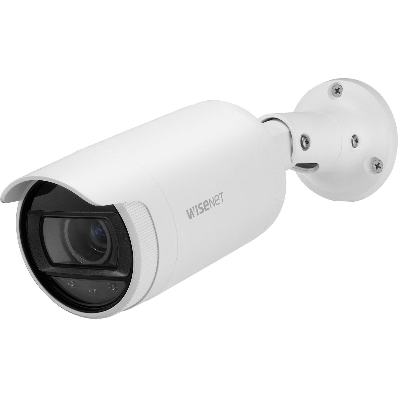Wisenet ANO-L6082R 2 Megapixel Full HD Network Camera - Color - Bullet - White - 98.43 ft Infrared Night Vision - H.264, H.265, MJPEG, H.265M, H.265H, H.264M, H.264H - 1920 x 1080 - 3.30 mm- 10.30 mm Varifocal Lens - 3.1x Optical - 30 fps - CMOS - Corner Mount, Backbox Mount - IP66
