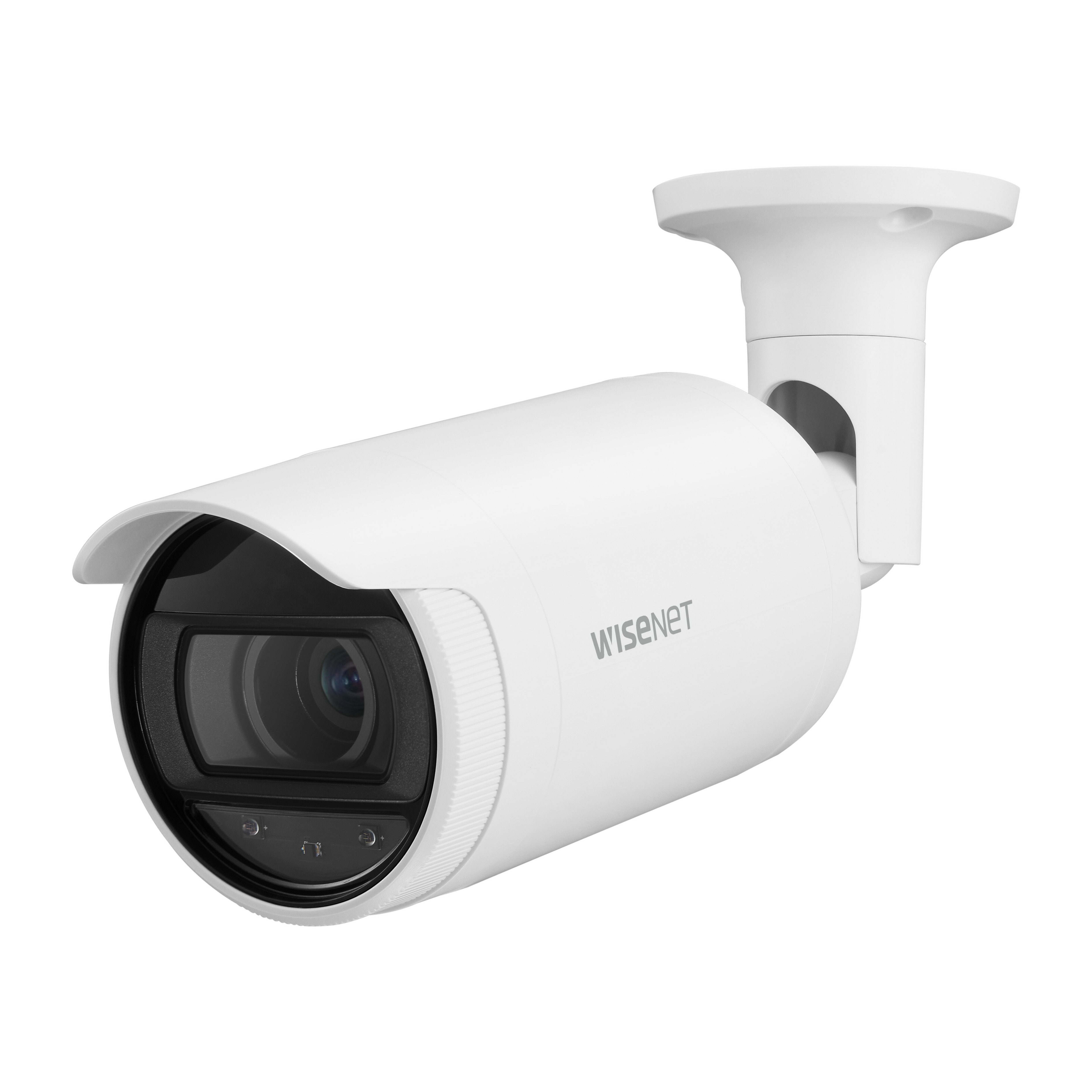 Wisenet ANO-L6082R 2 Megapixel Full HD Network Camera - Color - Bullet - White - 98.43 ft Infrared Night Vision - H.264, H.265, MJPEG, H.265M, H.265H, H.264M, H.264H - 1920 x 1080 - 3.30 mm- 10.30 mm Varifocal Lens - 3.1x Optical - 30 fps - CMOS - Corner Mount, Backbox Mount - IP66