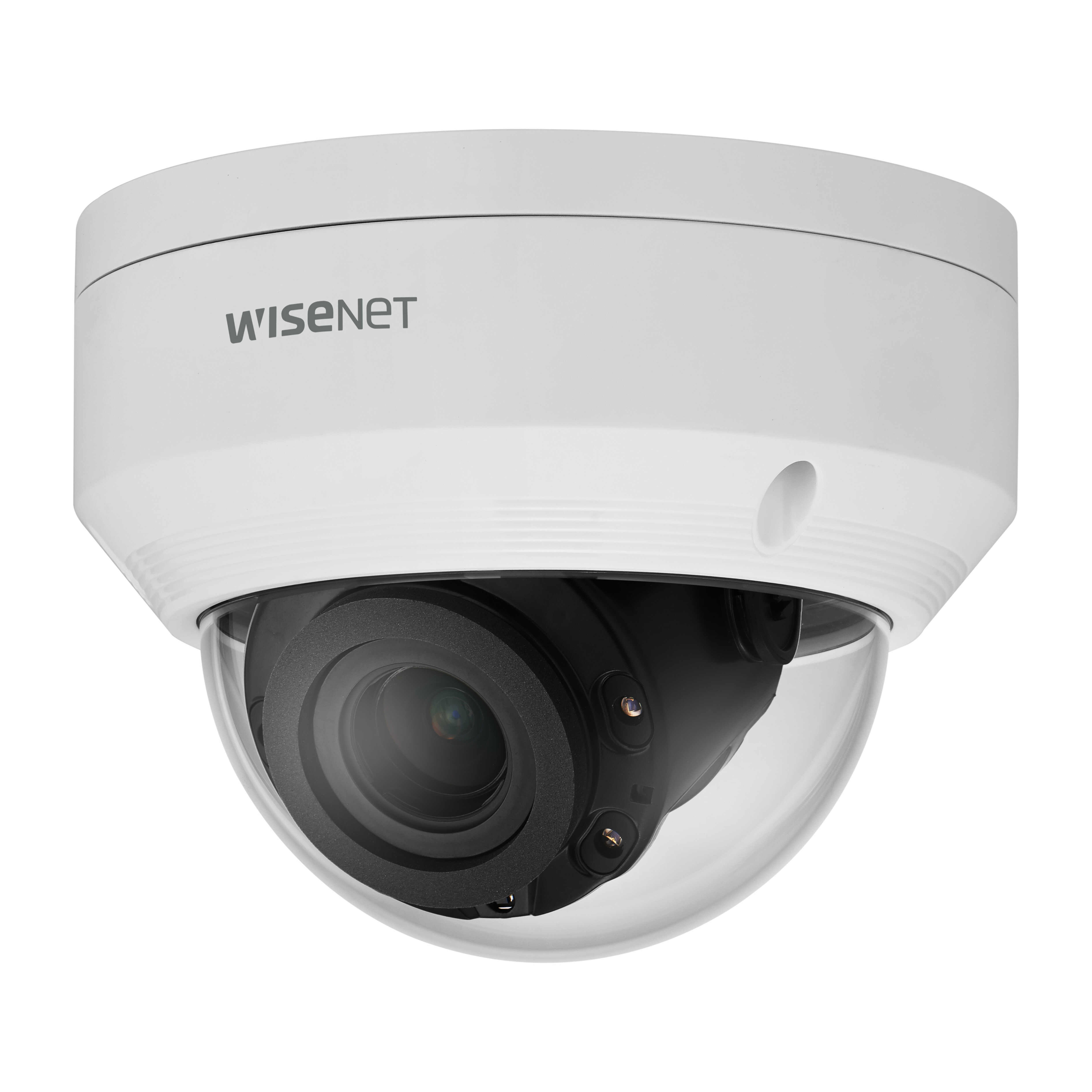 Wisenet ANV-L7082R 4 Megapixel Network Camera - Color - Dome - White - 98.43 ft Infrared Night Vision - H.264, H.265, MJPEG, H.265M, H.265H, H.264M, H.264H - 2560 x 1440 - 3.30 mm- 10.30 mm Varifocal Lens - 3.1x Optical - 30 fps - CMOS - Corner Mount, Backbox Mount, Hanging Mount, In-ceiling, Flush Mount, Wall Mount, Pendant Mount, Parapet Mount, Pole Mount - IK10 - IP66 - Vandal Resistant, Weather Resistant