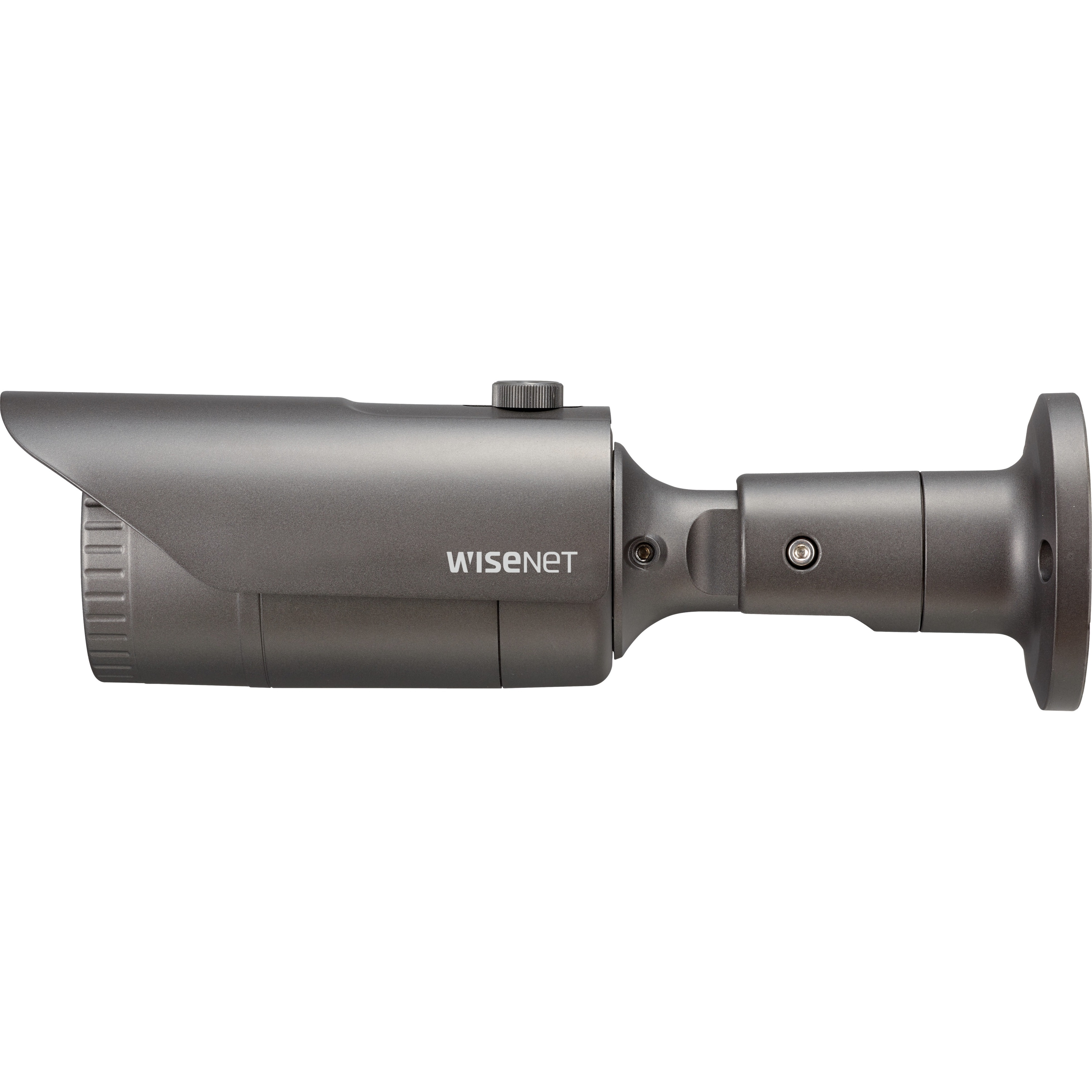 Wisenet QNO-6022R1 2 Megapixel Full HD Network Camera - Color - Bullet - Dark Gray - 82.02 ft Infrared Night Vision - H.264, Motion JPEG, H.265M, H.265H, H.264H, H.264M, H.265 - 1920 x 1080 - 4 mm Fixed Lens - 30 fps - CMOS - Pole Mount, Box Mount - IK10 - IP66
