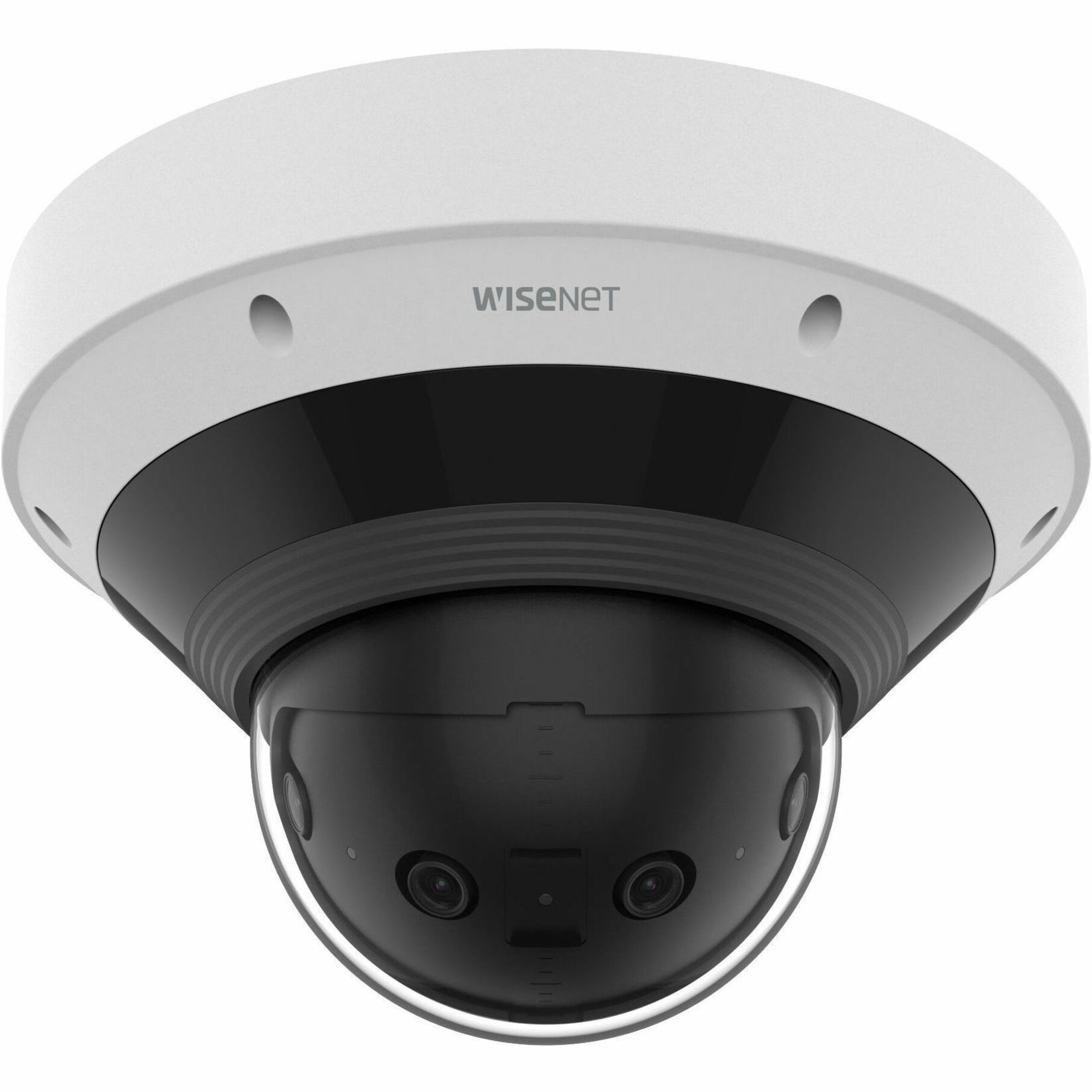 Wisenet PNM-C9022RV 8 Megapixel Network Camera - Dome - White - 65.62 ft Infrared Night Vision - H.265, H.264, MJPEG, H.264M, H.264B, H.264H, H.265B, H.265M, H.265H - 5120 x 1568 - 2.80 mm Fixed Lens - 20 fps - CMOS - USB - IK10 - IP66