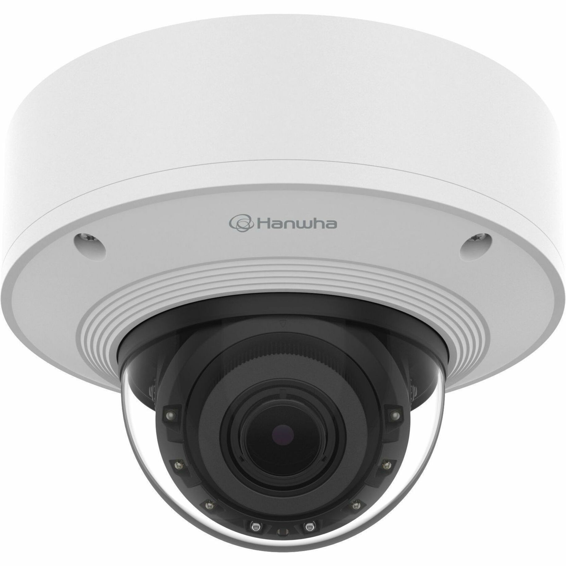 Hanwha PNV-A6081R-E2T 2 Megapixel Outdoor Full HD Network Camera - Color - Dome - White, Silver - 131.23 ft Infrared/Color Night Vision - H.265, H.264, H.264M, H.264H, MJPEG - 1920 x 1080 - 4.38 mm- 9.33 mm Varifocal Lens - 2.1x Optical - 120 fps - CMOS - Gigabit Ethernet - Conduit Mount, Gang Box Mount, Hanging Mount - IK10 - IP66, IP67, IP6K9K