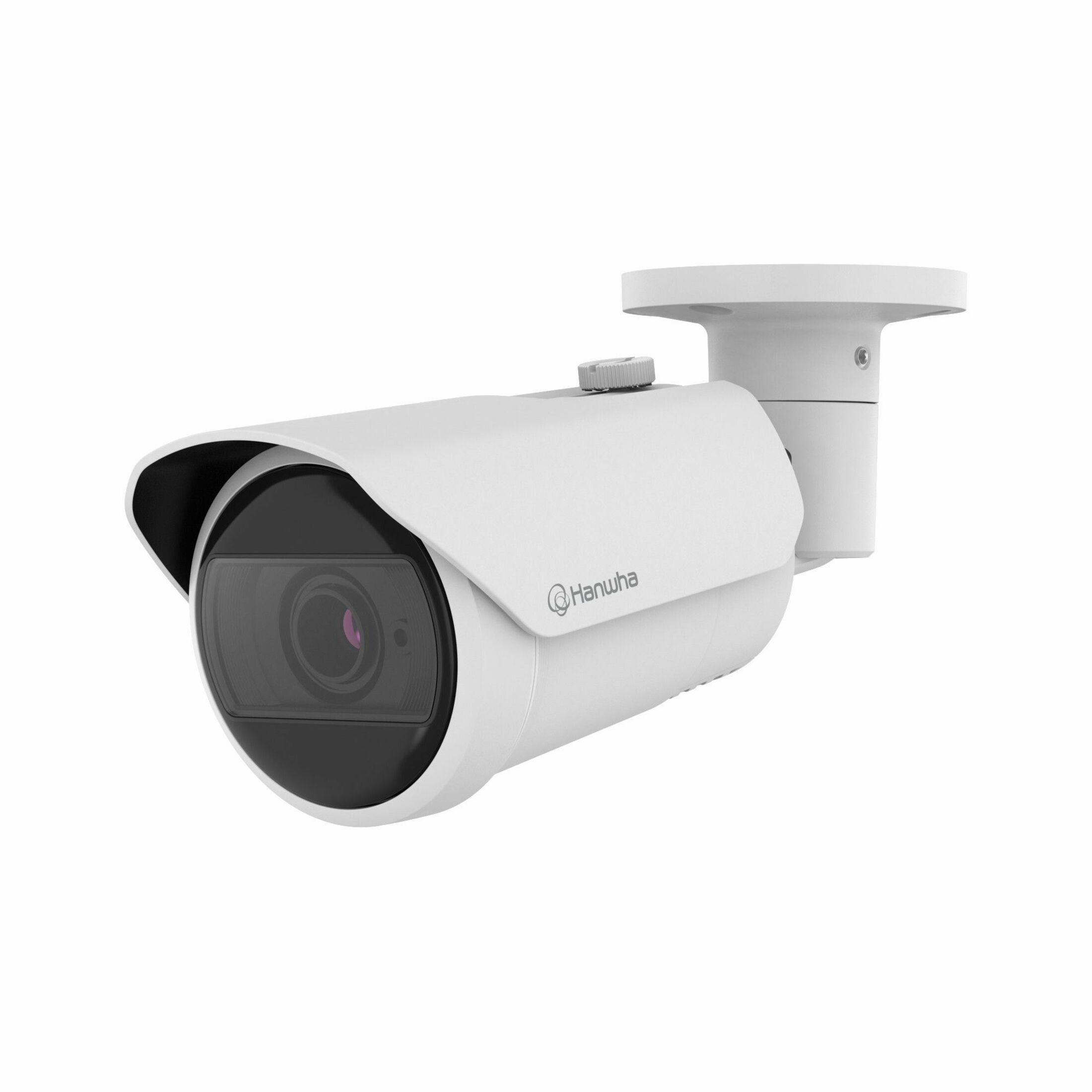Hanwha QNO-C8083R 5 Megapixel Network Camera - Color - Bullet - White - 98.43 ft Infrared Night Vision - H.265, H.265M, H.265H, H.264, H.264M, H.264H, MJPEG - 2592 x 1944 - 3.20 mm- 10.20 mm Varifocal Lens - 3.2x Optical - 30 fps - CMOS - Fast Ethernet - IK10 - IP66