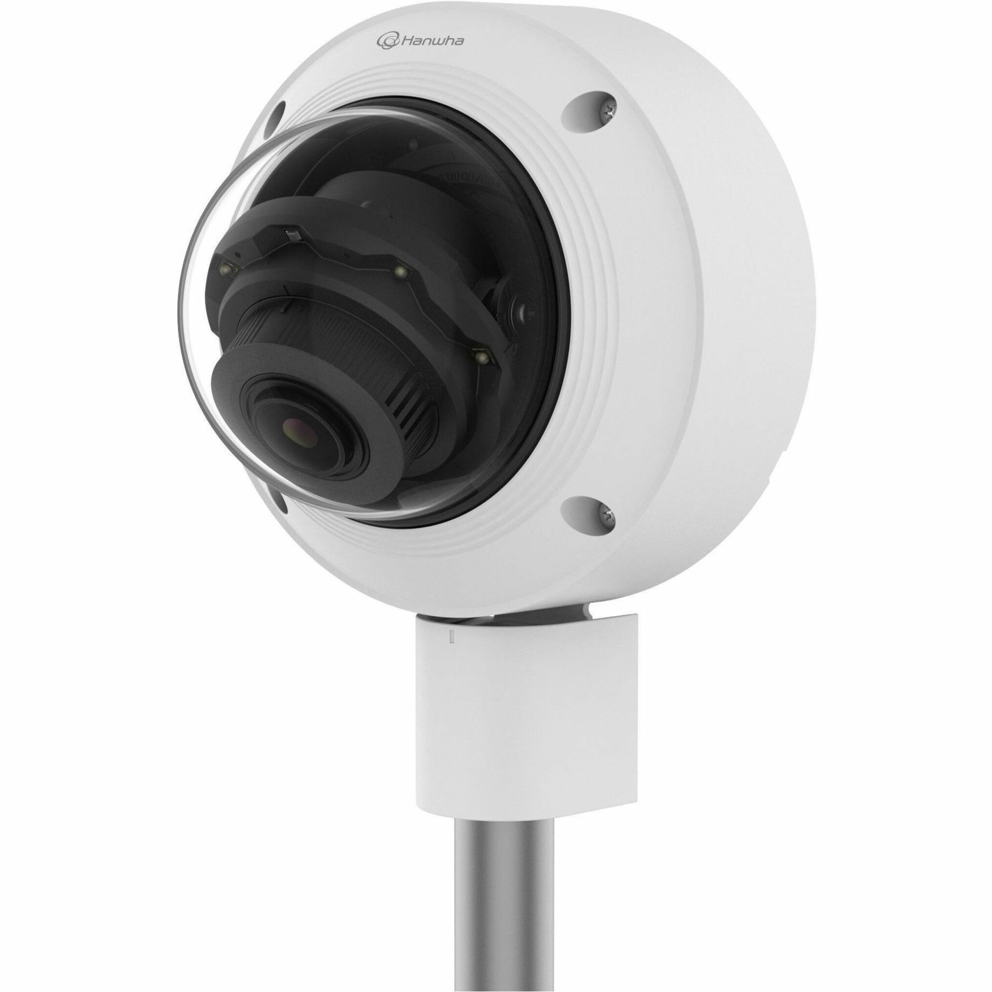Hanwha QNV-C8083R 5 Megapixel Outdoor Network Camera - Color - Dome - White - 98.43 ft Infrared Night Vision - H.265, H.265M, H.265H, H.264, H.264M, H.264H, MJPEG - 2592 x 1944 - 3.20 mm- 10.20 mm Varifocal Lens - 3.2x Optical - 30 fps - CMOS - Fast Ethernet - USB - Conduit Mount, Gang Box Mount, Hanging Mount, Backbox Mount - IK10 - IP66