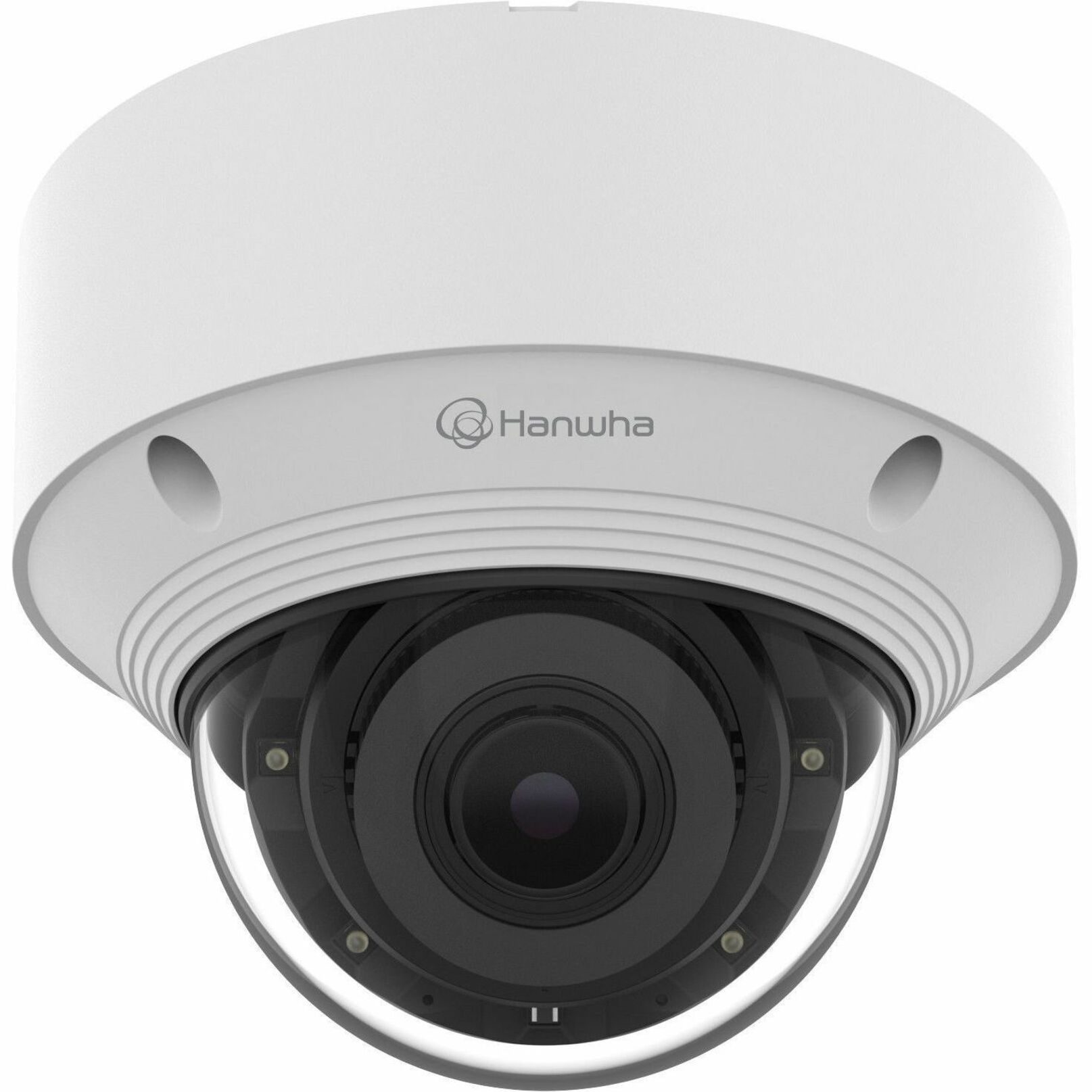 Hanwha QNV-C8083R 5 Megapixel Outdoor Network Camera - Color - Dome - White - 98.43 ft Infrared Night Vision - H.265, H.265M, H.265H, H.264, H.264M, H.264H, MJPEG - 2592 x 1944 - 3.20 mm- 10.20 mm Varifocal Lens - 3.2x Optical - 30 fps - CMOS - Fast Ethernet - USB - Conduit Mount, Gang Box Mount, Hanging Mount, Backbox Mount - IK10 - IP66