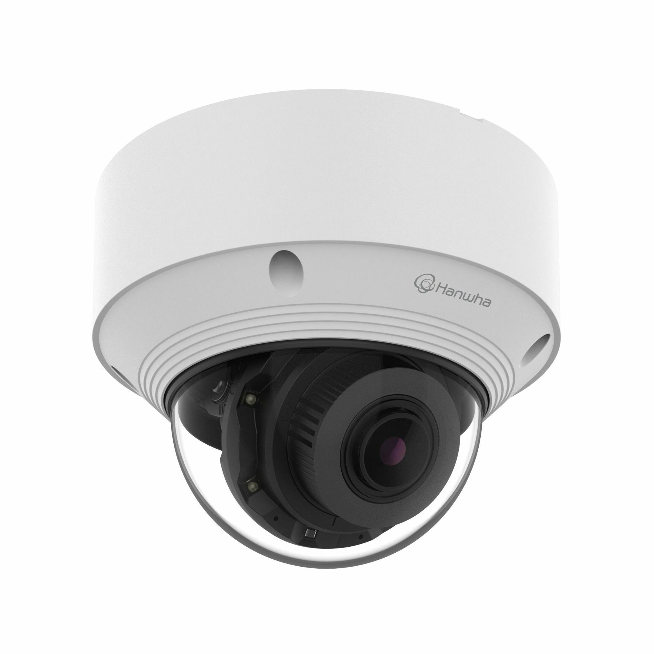 Hanwha QNV-C8083R 5 Megapixel Outdoor Network Camera - Color - Dome - White - 98.43 ft Infrared Night Vision - H.265, H.265M, H.265H, H.264, H.264M, H.264H, MJPEG - 2592 x 1944 - 3.20 mm- 10.20 mm Varifocal Lens - 3.2x Optical - 30 fps - CMOS - Fast Ethernet - USB - Conduit Mount, Gang Box Mount, Hanging Mount, Backbox Mount - IK10 - IP66