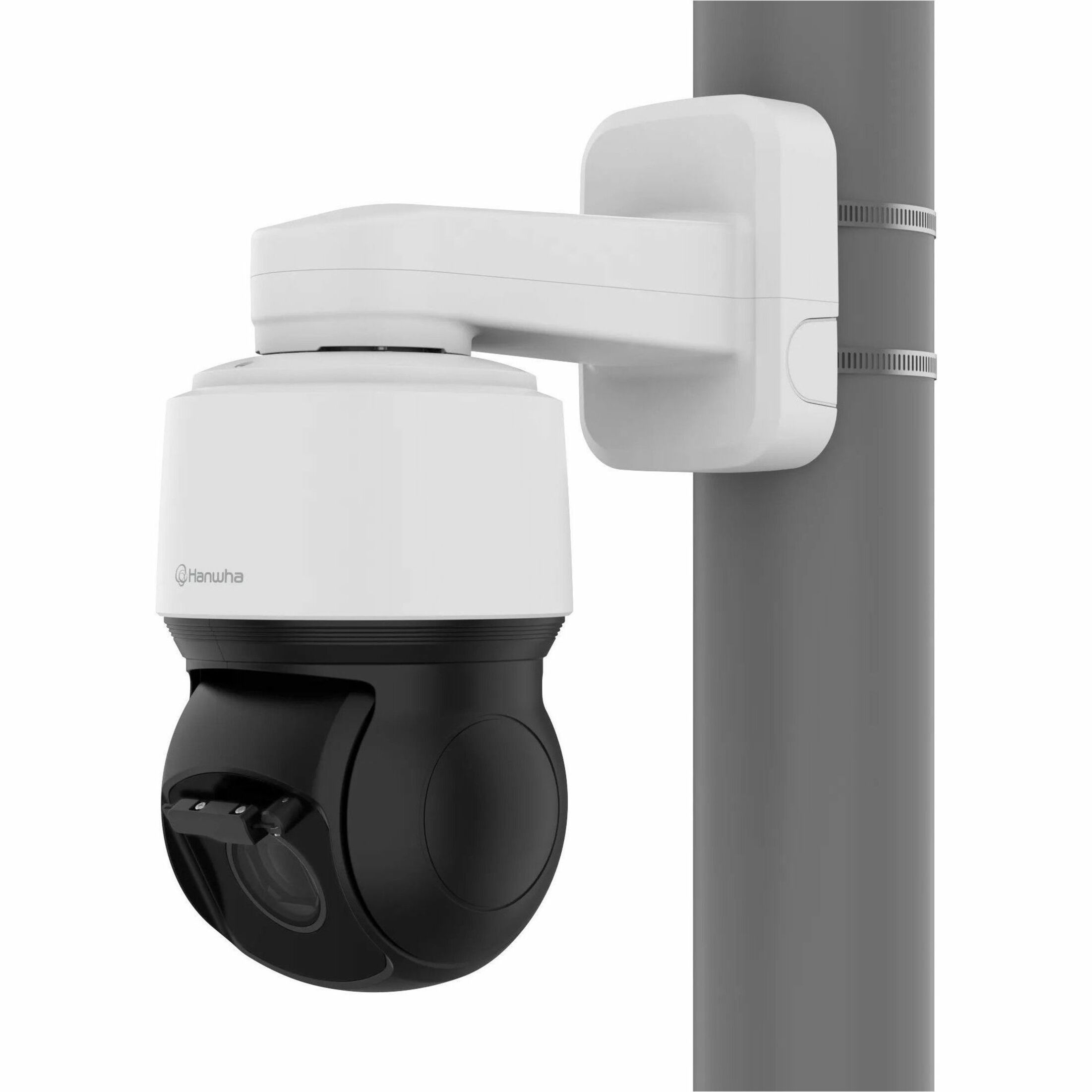 Hanwha XNP-C8303RW 6 Megapixel Outdoor Network Camera - Color - Dome - White, Black - 656.17 ft Infrared Night Vision - H.264, H.265, MJPEG, H.264M, H.264B, H.264H, H.265M, H.265B, H.265H - 3328 x 1872 - 5 mm- 150 mm Varifocal Lens - 30x Optical - 30 fps - CMOS - Fast Ethernet - IK10 - IP66