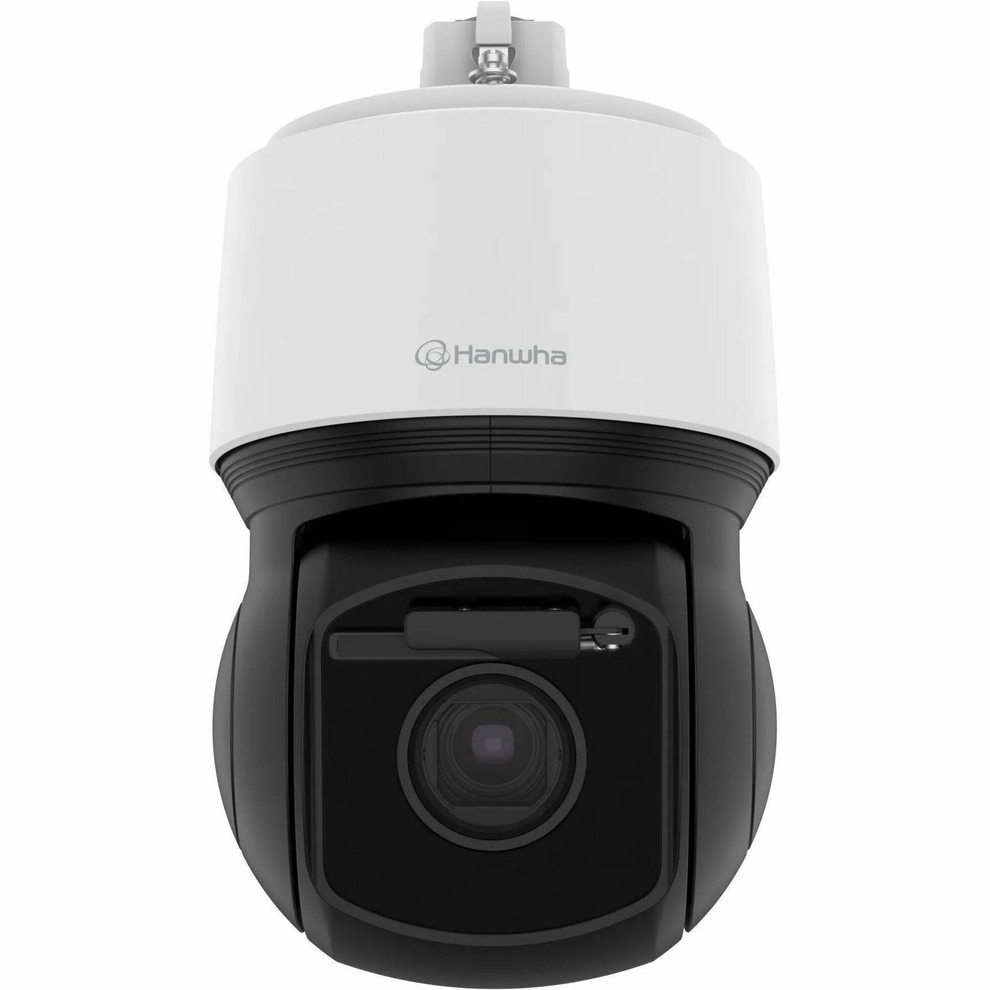 Hanwha XNP-C8303RW 6 Megapixel Outdoor Network Camera - Color - Dome - White, Black - 656.17 ft Infrared Night Vision - H.264, H.265, MJPEG, H.264M, H.264B, H.264H, H.265M, H.265B, H.265H - 3328 x 1872 - 5 mm- 150 mm Varifocal Lens - 30x Optical - 30 fps - CMOS - Fast Ethernet - IK10 - IP66