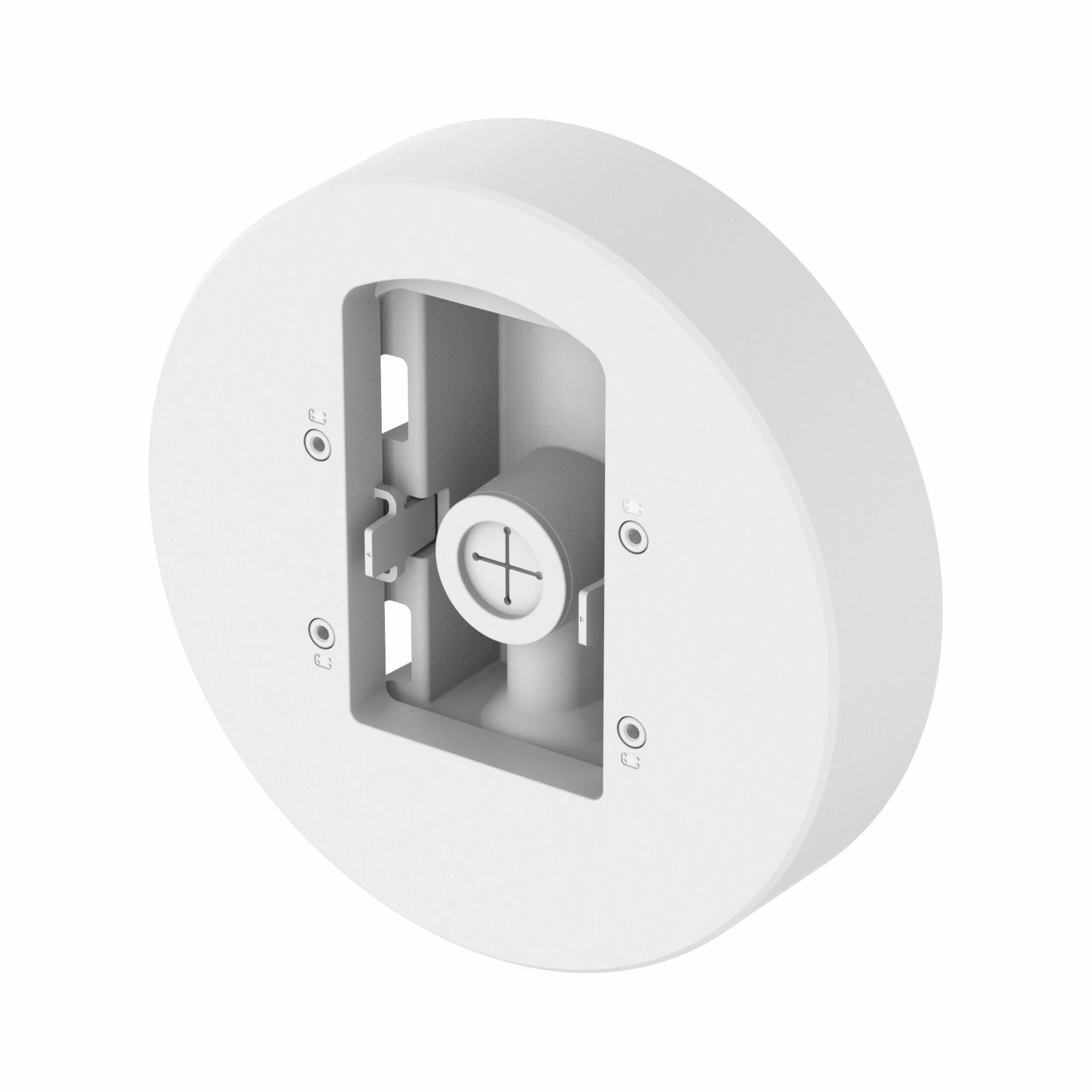 Hanwha Pole Mount for Camera - White - Aluminum, Plastic