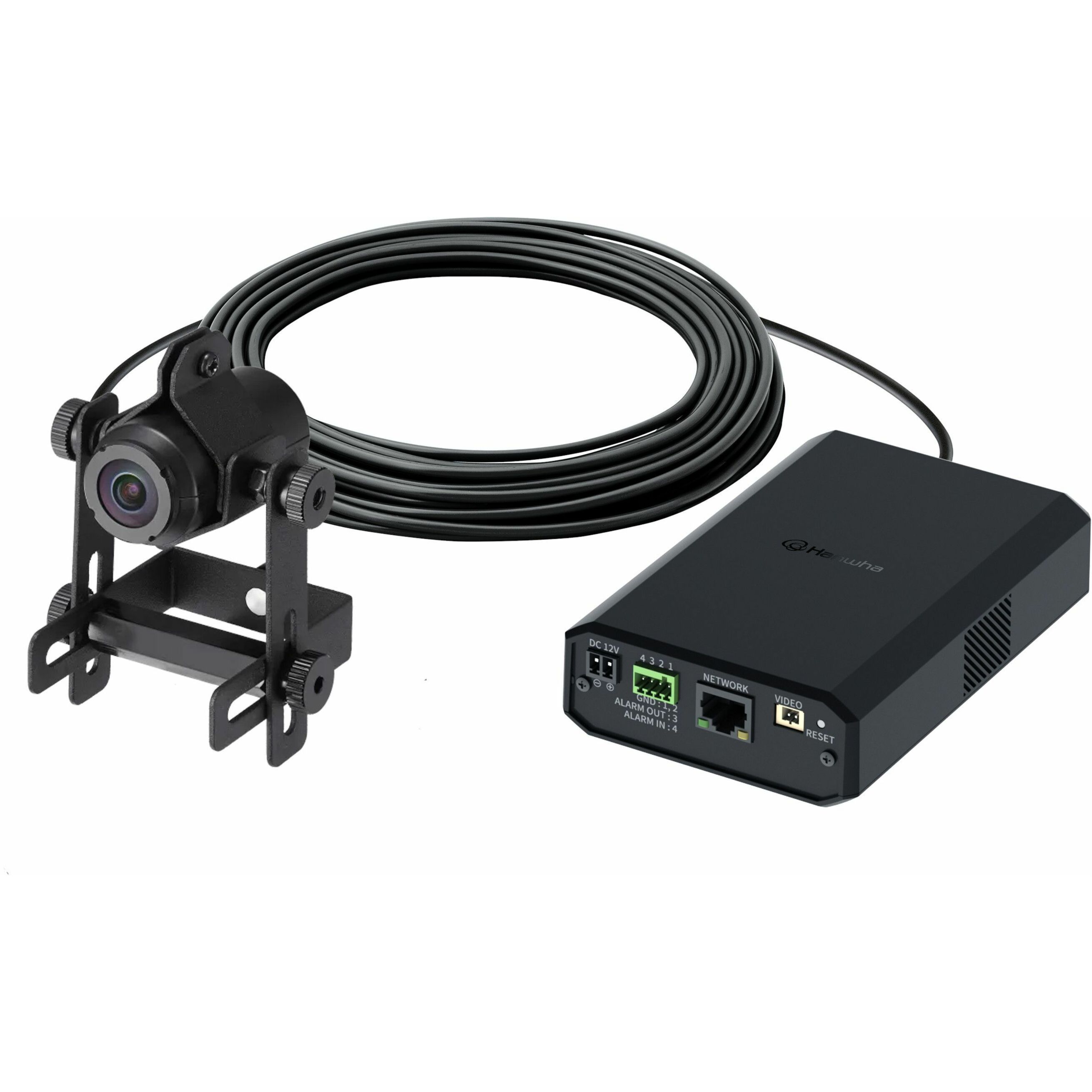 Hanwha XNB-H6244A 2 Megapixel Full HD Network Camera - Box - Black - H.264, H.265, MJPEG, H.264H, H.264B, H.264M, H.265B, H.265H, H.265M - 1920 x 1080 - 2.40 mm Fixed Lens - 60 fps - CMOS - Fast Ethernet - USB