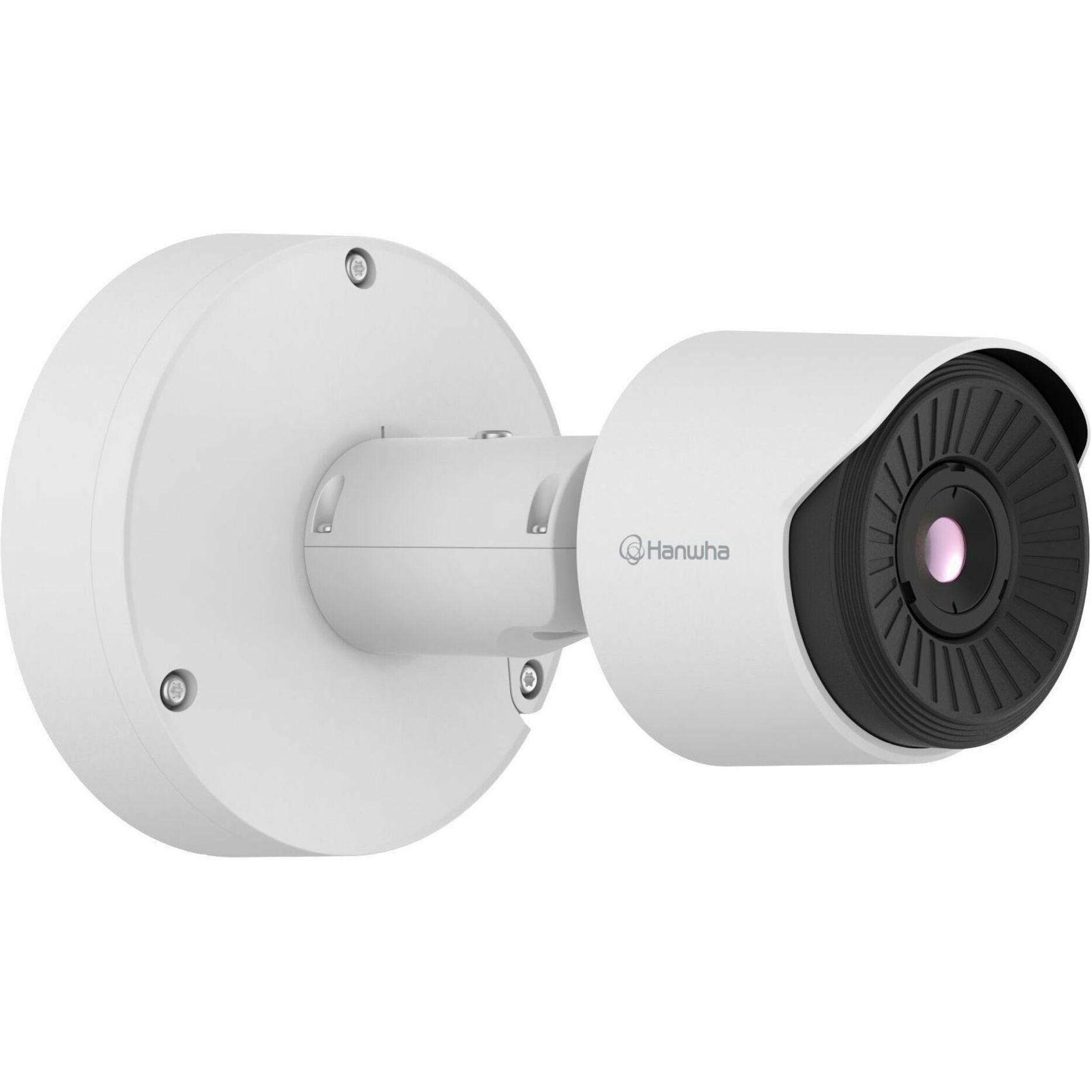 Wisenet TNO-C3012TRA Network Camera - Color - Bullet - White - TAA Compliant - H.265, H.265M, H.265B, H.265H, H.264, H.264M, H.264B, H.264H, MJPEG Fixed Lens - 8 fps - Gigabit Ethernet - USB - Backbox Mount - IK10 - IP66