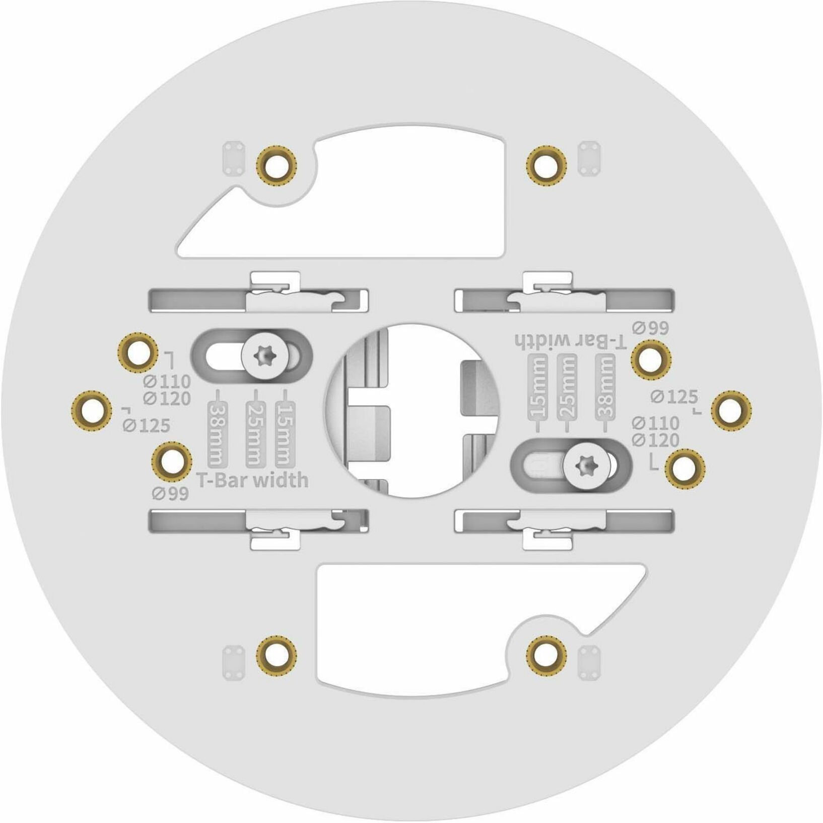 Hanwha SBP-140CMT Ceiling Mount for Surveillance Camera - Signal White - 5.51 lb Load Capacity - Polycarbonate, Aluminum