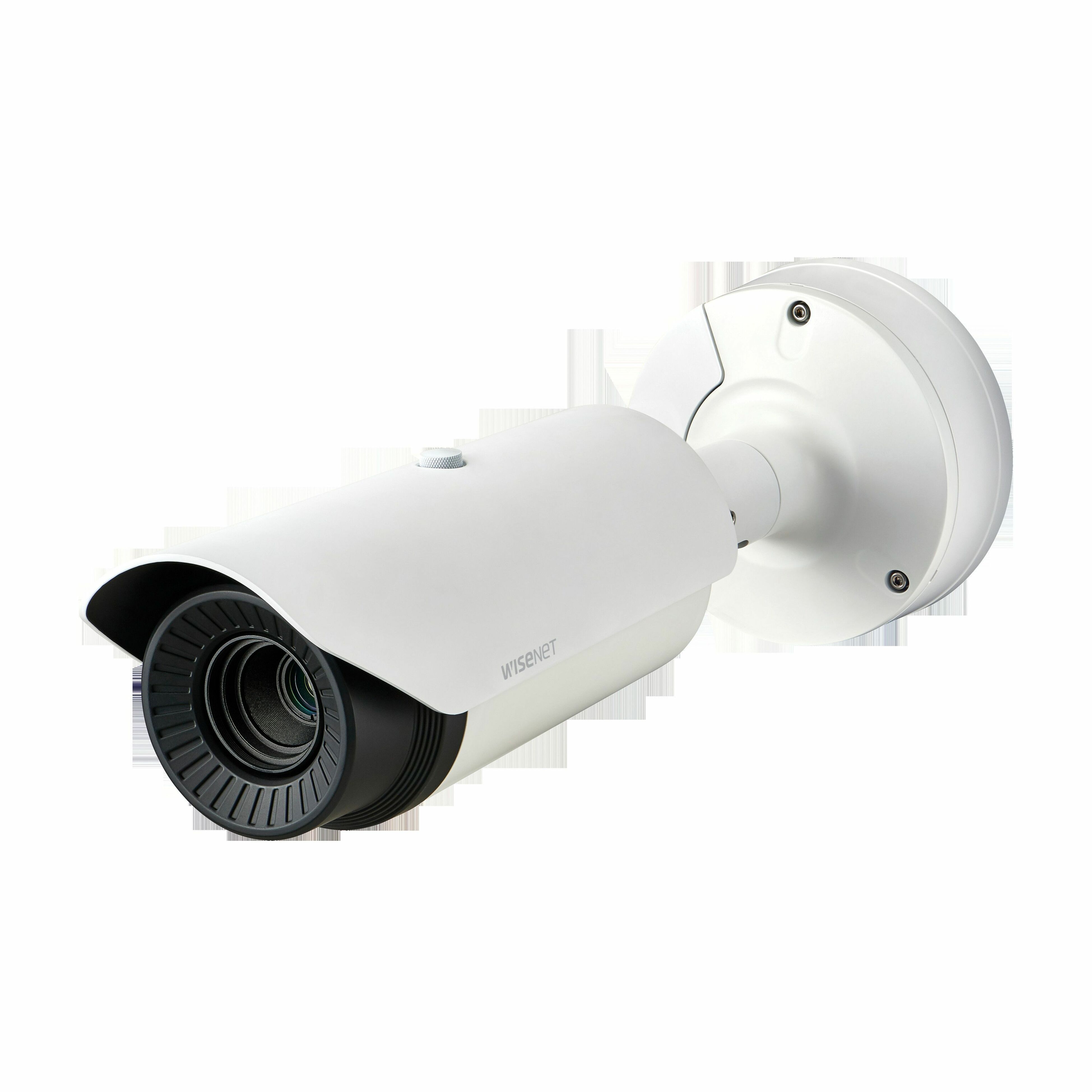 Wisenet TNO-L4030T Network Camera - Bullet - White - H.265, H.264, MJPEG - 13 mm Fixed Lens - 8 fps - Fast Ethernet - USB - IK10 - IP66
