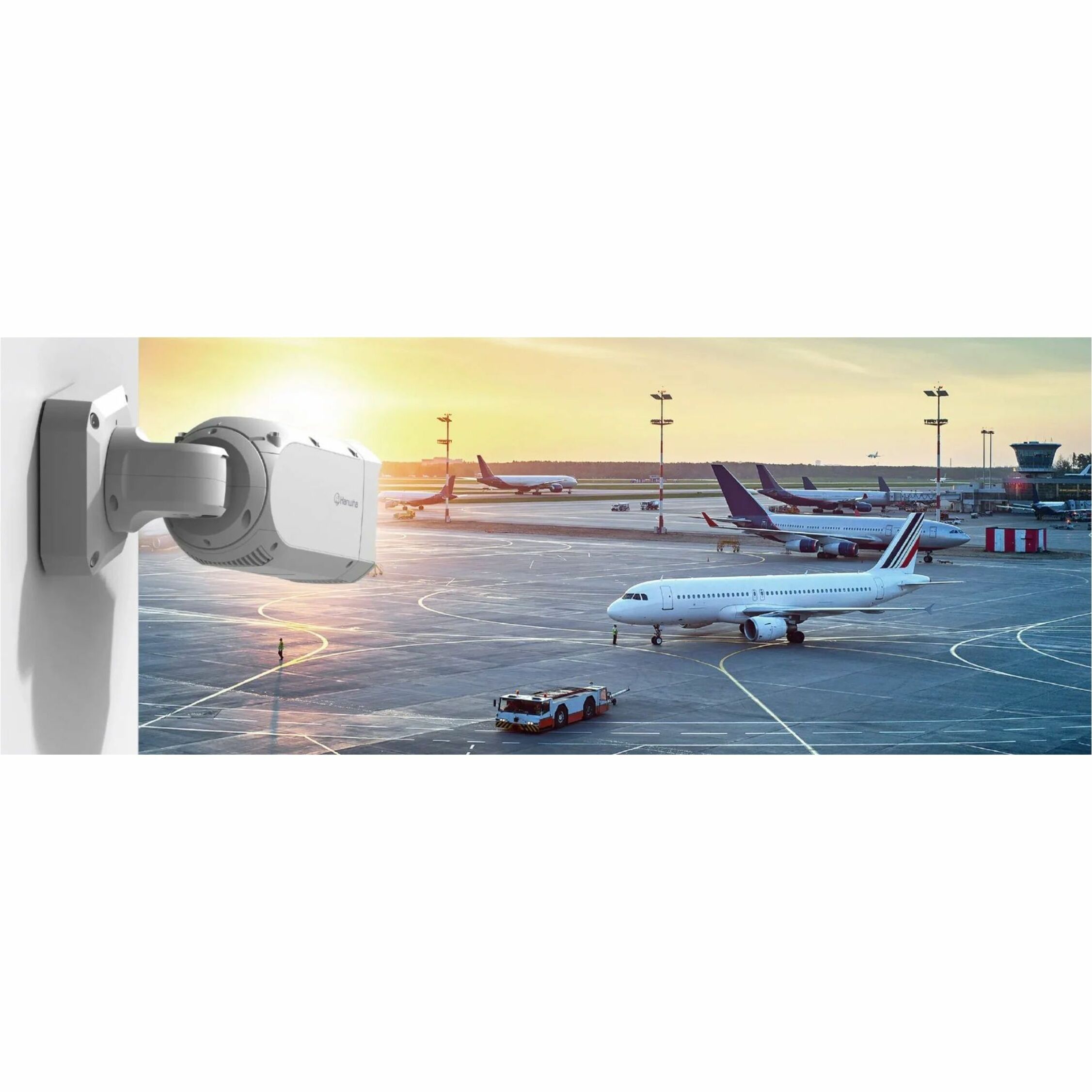 Hanwha TNO-A26081 26 Megapixel Network Camera - Color - Bullet - White - TAA Compliant - H.265, H.264, MJPEG, H.265M, H.265H, H.264M, H.264H - 6240 x 4160 - 55 mm- 250 mm Varifocal Lens - 4.5x Optical - 30 fps - CMOS - Gigabit Ethernet - USB - IK10 - IP66, IP67 - Impact Resistant, Vandal Resistant - Audio Support - SD Card Local Storage, Audio Compression, Alarm Triggering, Privacy Masking, Motion Detection, Face Detection, Human Detection, Vehicle Detection, AI Analytics, Back Light Compen