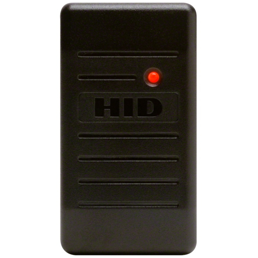 HID 125 kHz Mini Mullion Proximity Reader - Classic Black Door, Indoor, Outdoor - Proximity - 7.60" Operating Range - Wiegand - 16 V DC