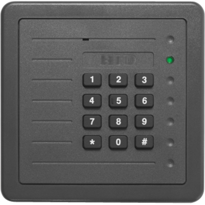 HID 125 kHz Wall Switch Proximity Reader - Contactless - Cable - 8" Operating Range - Wiegand - Wall Mountable, Box Mount - Gray