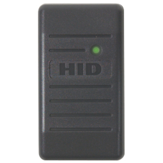 HID 125 kHz Mini Mullion Proximity Reader - 3" Operating Range - Wiegand - Gray