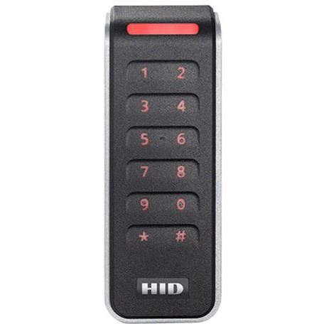 HID Signo 20k Card Reader/Keypad Access Device - Black, Silver Door - Key Code, Proximity - 3.94" Operating Range - Bluetooth - Serial - Wiegand - 12 V DC