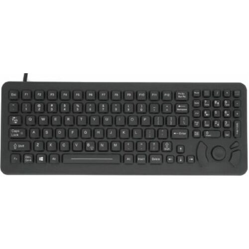 Honeywell Keyboard - Cable Connectivity - DB9 Interface - 101 Key(s) - Rugged - Tablet, Vehicle Mount Computer - Black