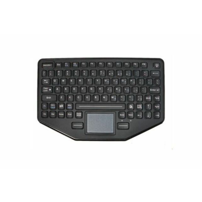 Panasonic iKey SL-86-911-TP-USB Keyboard - Cable Connectivity - USB Interface - Emergency Hot Key(s) - QWERTY Layout - Notebook, Computer - TouchPad - PC - Black