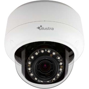 Illustra Illustra Pro IPS03D2OCWIT 3 Megapixel Outdoor Network Camera - Color, Monochrome - Mini Dome - White - 65.62 ft Infrared Night Vision - H.264, MJPEG - 2048 x 1536 - 3 mm- 9 mm Varifocal Lens - 3x Optical - 30 fps - CMOS - Wall Mount, Gooseneck, Pole Mount, Pendant Mount, Recessed Mount - IK10 - IP66 - Vandal Resistant, Weather Resistant