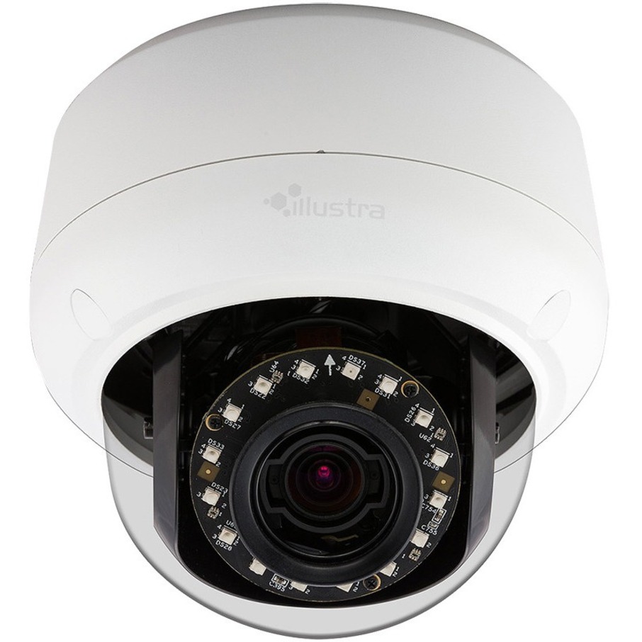 American Dynamics IPS05D2ISWTY 5 Megapixel Indoor/Outdoor HD Network Camera - Color, Monochrome - Dome - H.264, MJPEG, AVI - 2592 x 1944 - 3 mm- 9 mm Zoom Lens - 3x Optical - CMOS - Flush Mount, Pendant Mount, Wall Mount, Pole Mount, Ceiling Mount