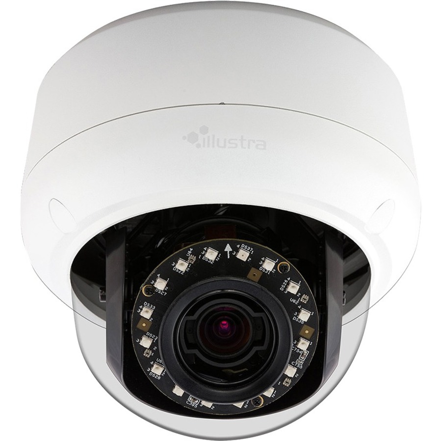 American Dynamics IPS05D2ISWIY 5 Megapixel Indoor/Outdoor HD Network Camera - Color, Monochrome - Dome - H.264, MJPEG, AVI - 2592 x 1944 - 3 mm- 9 mm Zoom Lens - 3x Optical - 15 fps - CMOS - Flush Mount, Pendant Mount, Wall Mount, Pole Mount, Ceiling Mount