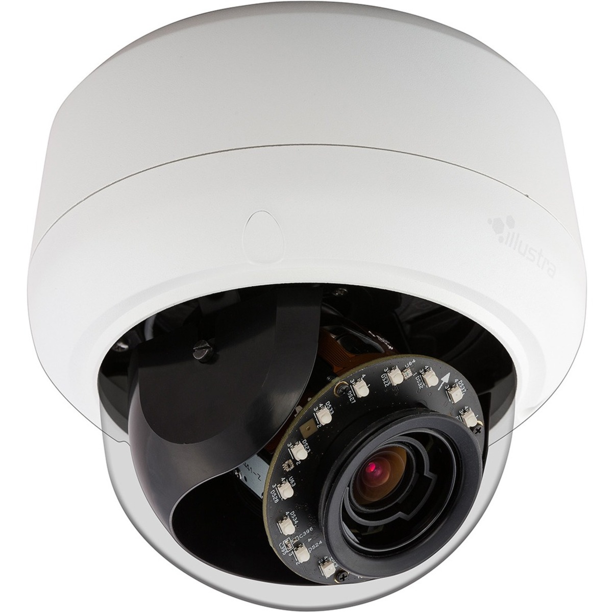 American Dynamics IPS05D2ISWIY 5 Megapixel Indoor/Outdoor HD Network Camera - Color, Monochrome - Dome - H.264, MJPEG, AVI - 2592 x 1944 - 3 mm- 9 mm Zoom Lens - 3x Optical - 15 fps - CMOS - Flush Mount, Pendant Mount, Wall Mount, Pole Mount, Ceiling Mount
