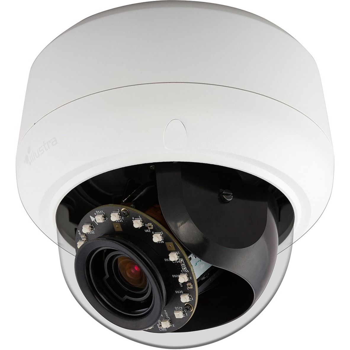American Dynamics IPS05D2OSWTY 5 Megapixel Indoor/Outdoor HD Network Camera - Color, Monochrome - Dome - H.264, MJPEG, AVI - 2592 x 1944 - 3 mm- 9 mm Zoom Lens - 3x Optical - CMOS - Flush Mount, Pendant Mount, Wall Mount, Pole Mount, Ceiling Mount