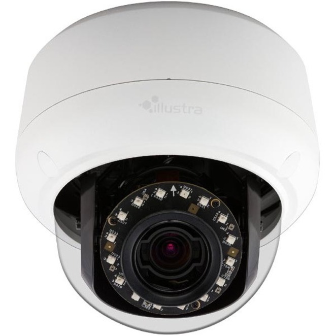 American Dynamics Illustra IPS02D2ICWTT 2 Megapixel Indoor/Outdoor HD Network Camera - Color, Monochrome - Dome - 65.62 ft - H.264, MJPEG - 1920 x 1080 - 3 mm- 9 mm Zoom Lens - 3x Optical - CMOS - Flush Mount, Pendant Mount, Wall Mount, Corner Mount, Pole Mount