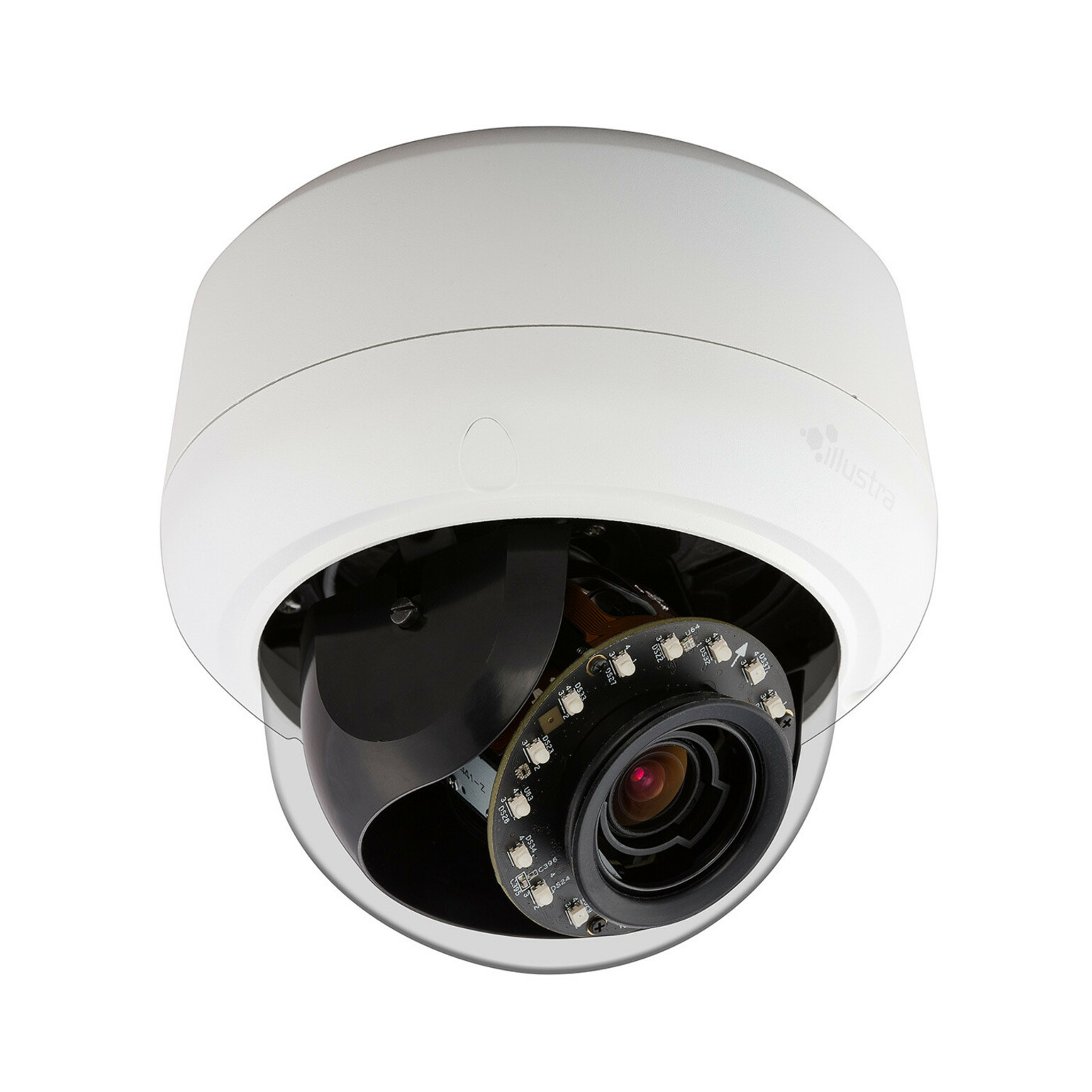 Illustra Illustra Pro IPS02D2OSWIT 2 Megapixel HD Network Camera - Mini Dome - White - 65.62 ft - MJPEG, H.264 - 1920 x 1080 - 3 mm Zoom Lens - 3x Optical - CMOS - Wall Mount, Flush Mount, Pendant Mount, Gooseneck, Corner Mount, Pole Mount