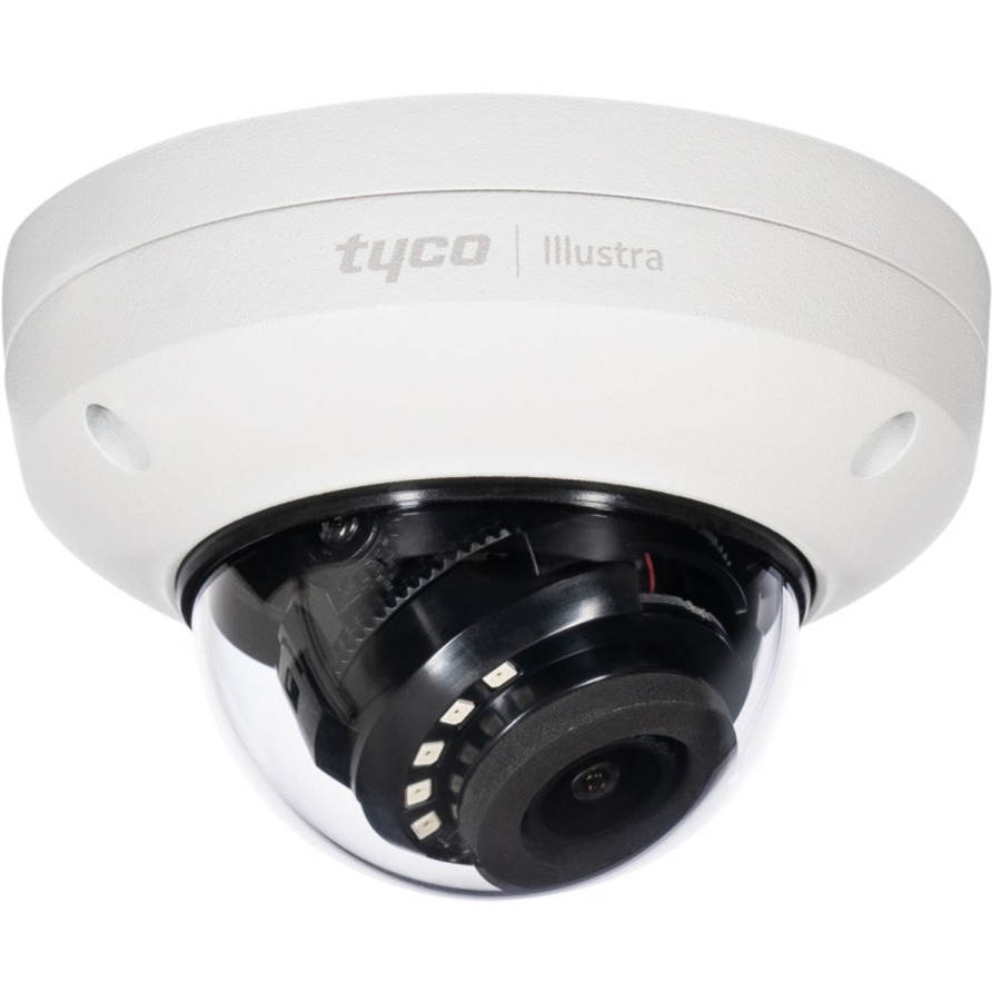 Illustra Flex IFS08-C10-OI03 8.3 Megapixel Outdoor 4K Network Camera - Color - Mini Dome - White - 49.21 ft Infrared Night Vision - MJPEG, H.264, H.265, IntelliZip - 3840 x 2160 - 4.27 mm Fixed Lens - 60 fps - CMOS - Corner Mount, Pole Mount, Gooseneck, Pendant Mount, Junction Box Mount - IK10 - IP66, IP67 - Vandal Resistant