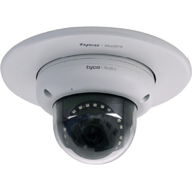 Tyco Illustra Pro IPS04-D12-OI04 4 Megapixel Indoor/Outdoor Network Camera - Color - Mini Dome - Signal White - 164.04 ft Infrared Night Vision - H.264, H.265, MJPEG, IntelliZip - 2560 x 1920 - 2.70 mm- 13.50 mm Varifocal Lens - 5x Optical - 60 fps - IMX335 - HDMI - Recessed Mount - IK10 - IP66, IP67